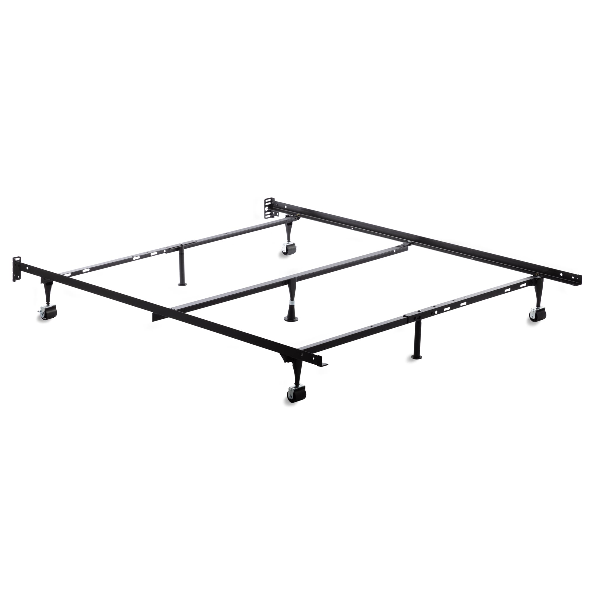 Brookside Black Various Size Metal Bed Frame with Wheels Bed BS5033BF ...