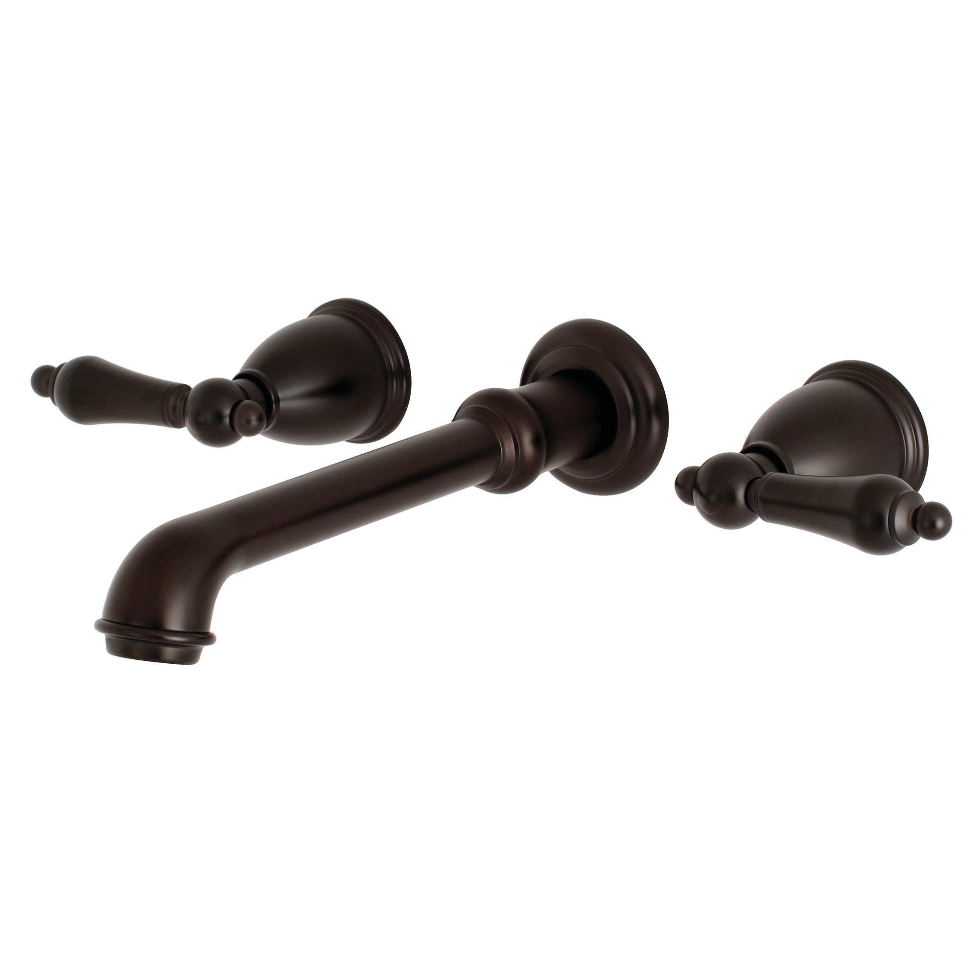 Kingston Brass WLKS7025AL English Country Oil-rubbed bronze 2-handle Wall-mount Low-arc Bathtub Faucet ( Valve Included )