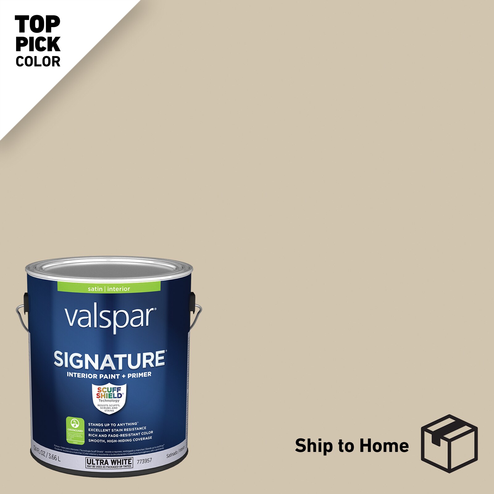 Valspar Signature Satin Kilim Beige Hgsw3147 Latex Interior Paint