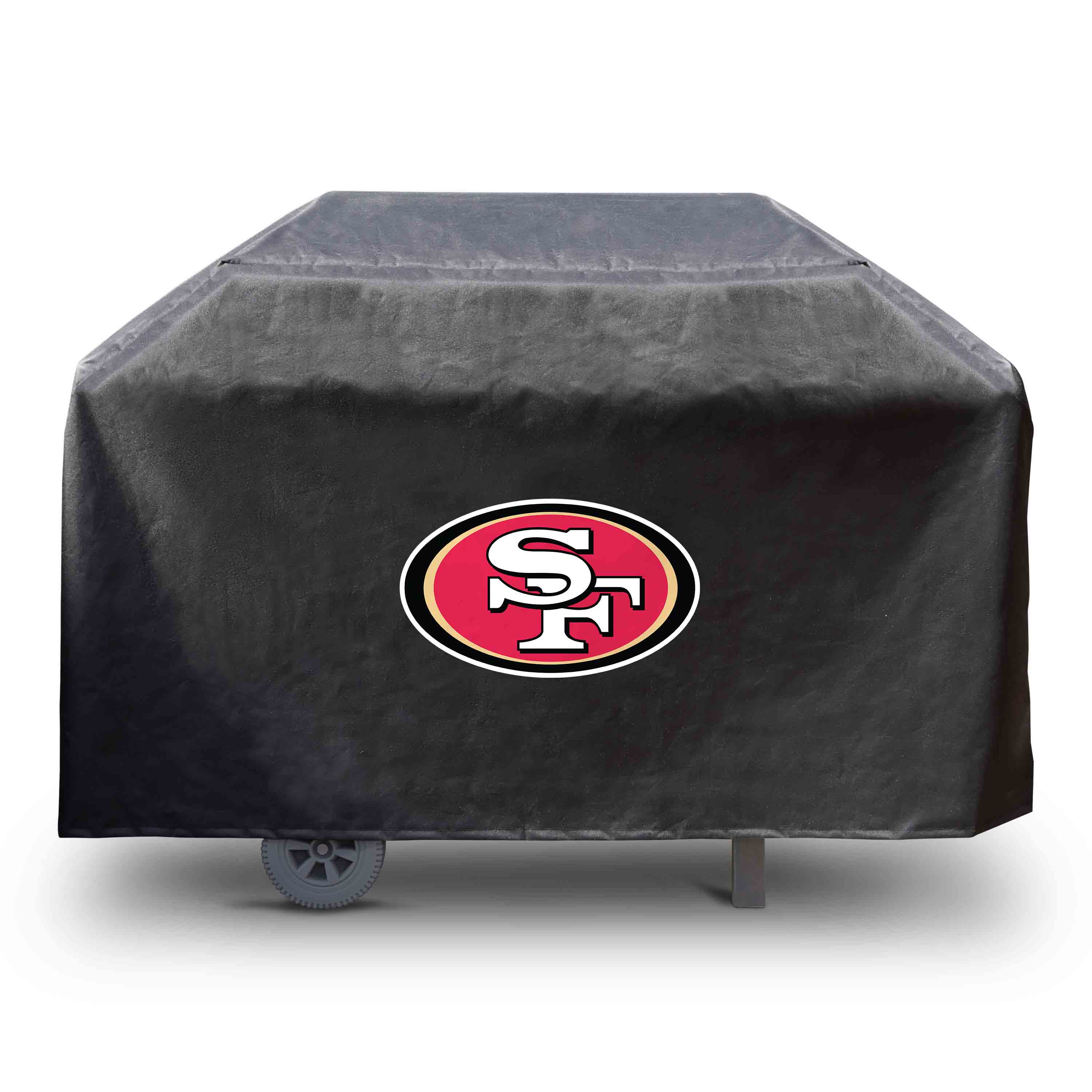 FANMATS 41137 San Francisco 49ers 4 burner grill cover 68-Inches W x 35-Inches H Black Fits most Cover