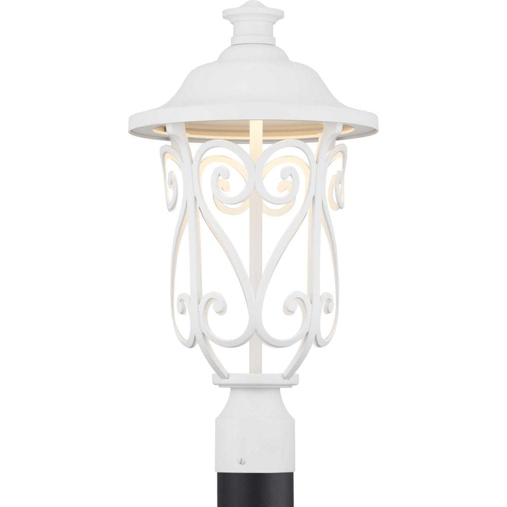 Progress Lighting Leawood LED 17-Watt 18.875-in White Transitional Post Light