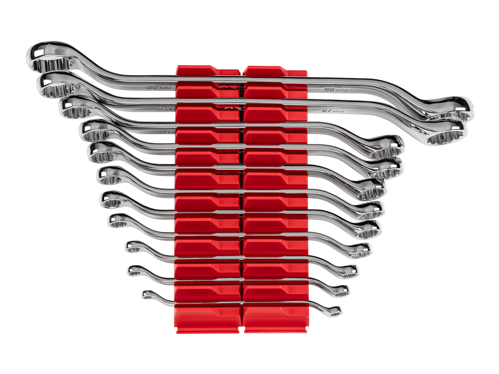 TEKTON WBE95202 11 -Piece Set 12-point Metric Offset Box end Wrench Includes Hard Case
