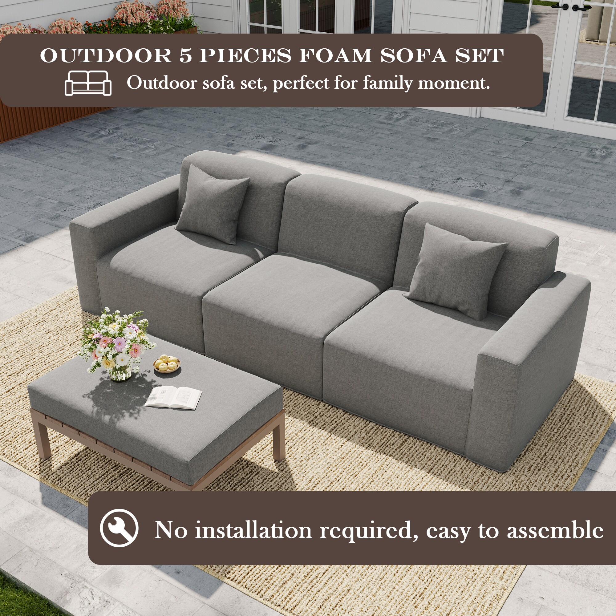 Dreamsidea LS-OP01-D-02 Patio-Sofas-Daybeds - View #5