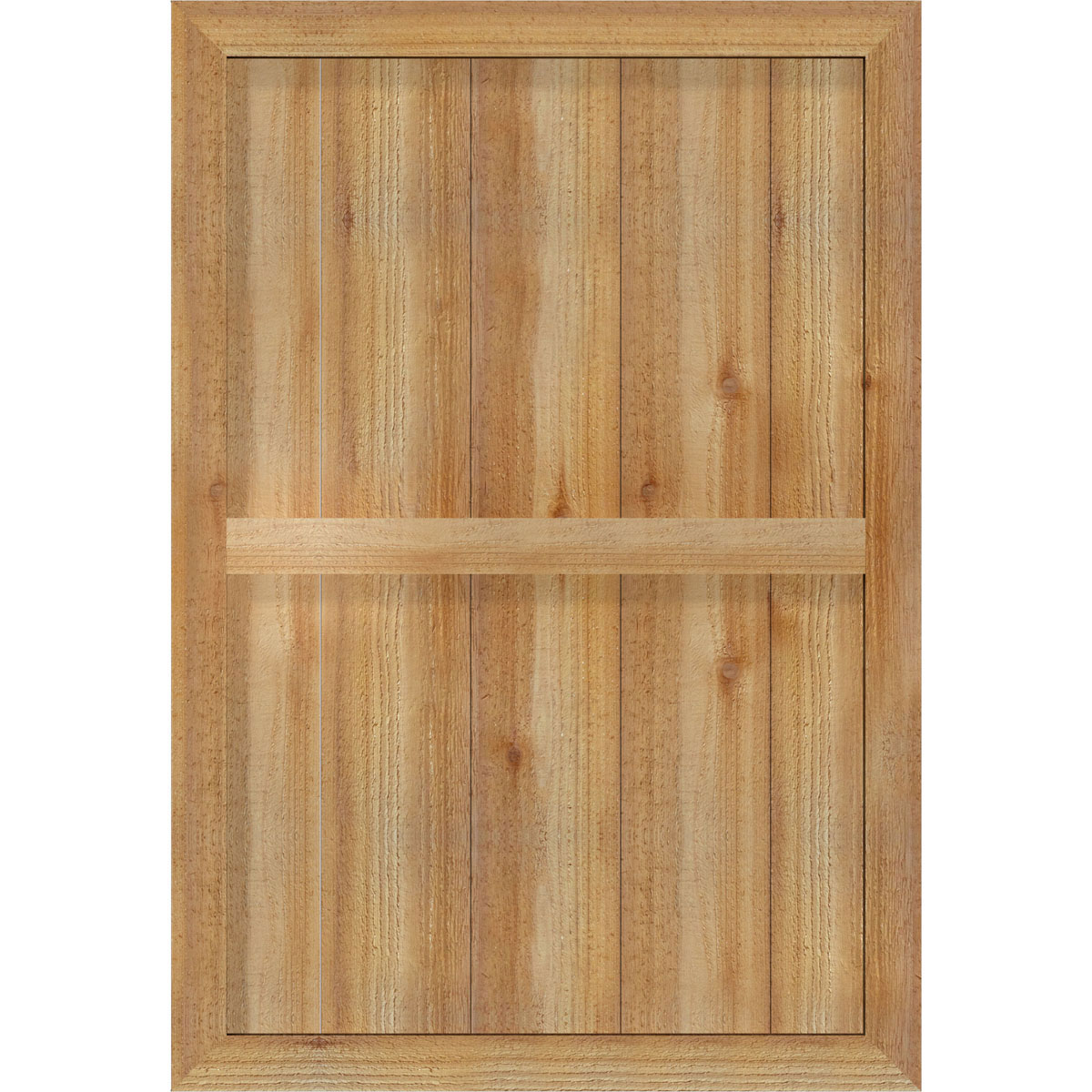 Ekena Millwork RBF06S26X039RWR 26.875-in W x 39-in H Unfinished Paintable/Stainable Board and batten Framed Wood Exterior Shutters ( 2 -Pack )