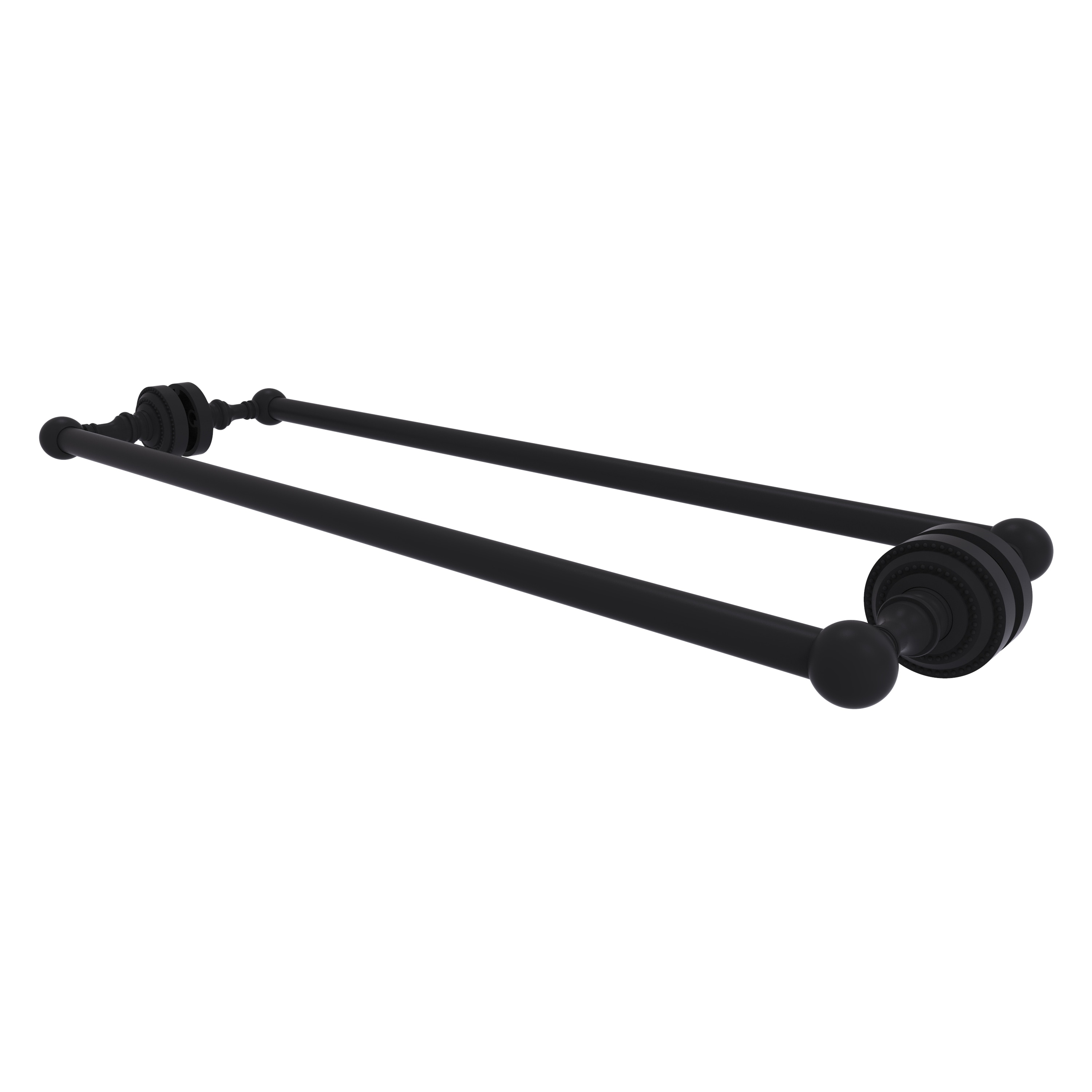 Allied Brass DT-41-BB-24-BKM Dottingham 24-in double Matte Black Wall mount Double Towel Bar
