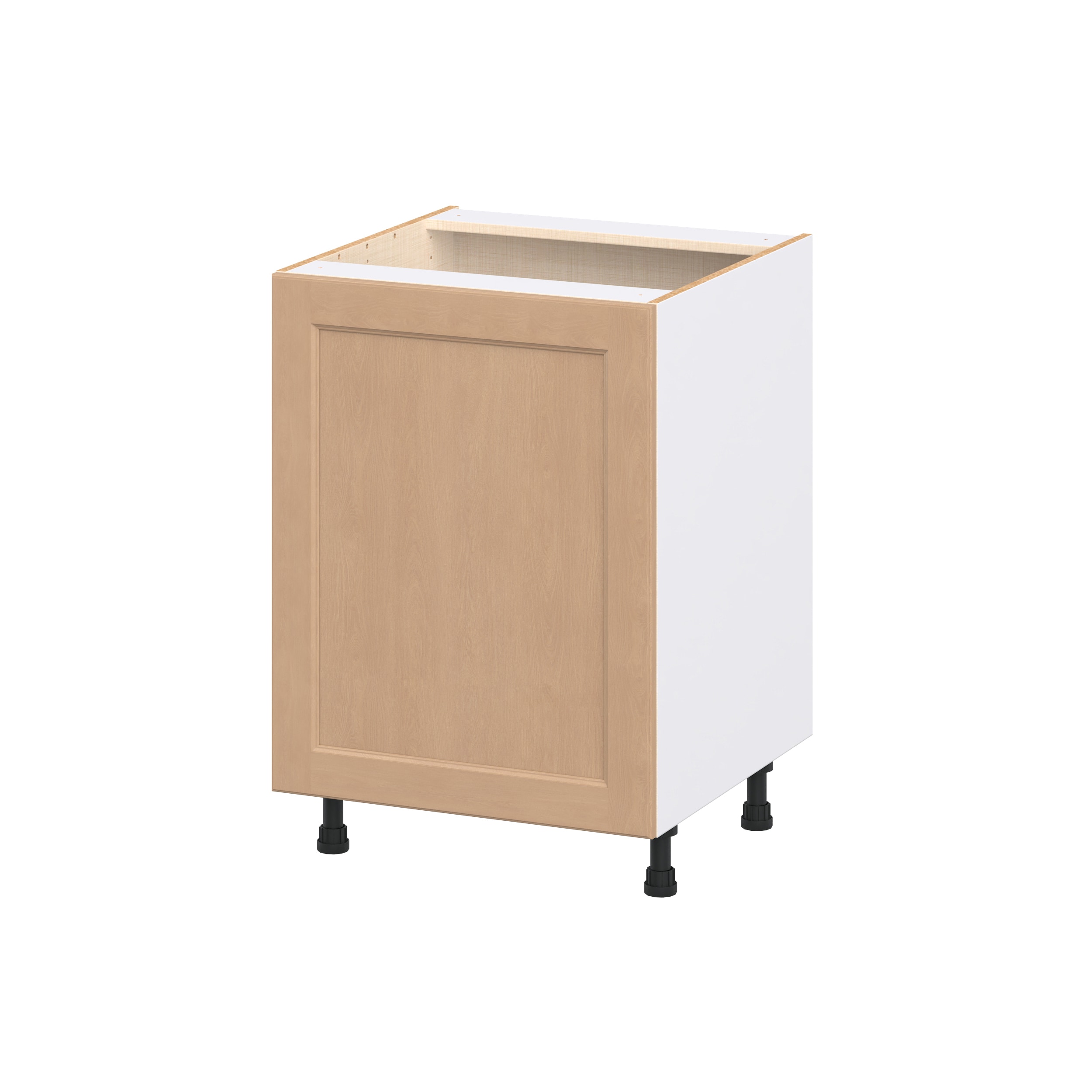 Hugo&Borg Raleigh 24-in W x 34.5-in H x 24.5-in D Sugar Cookie Stained Base Fully Assembled Cabinet Flat Panel Shaker