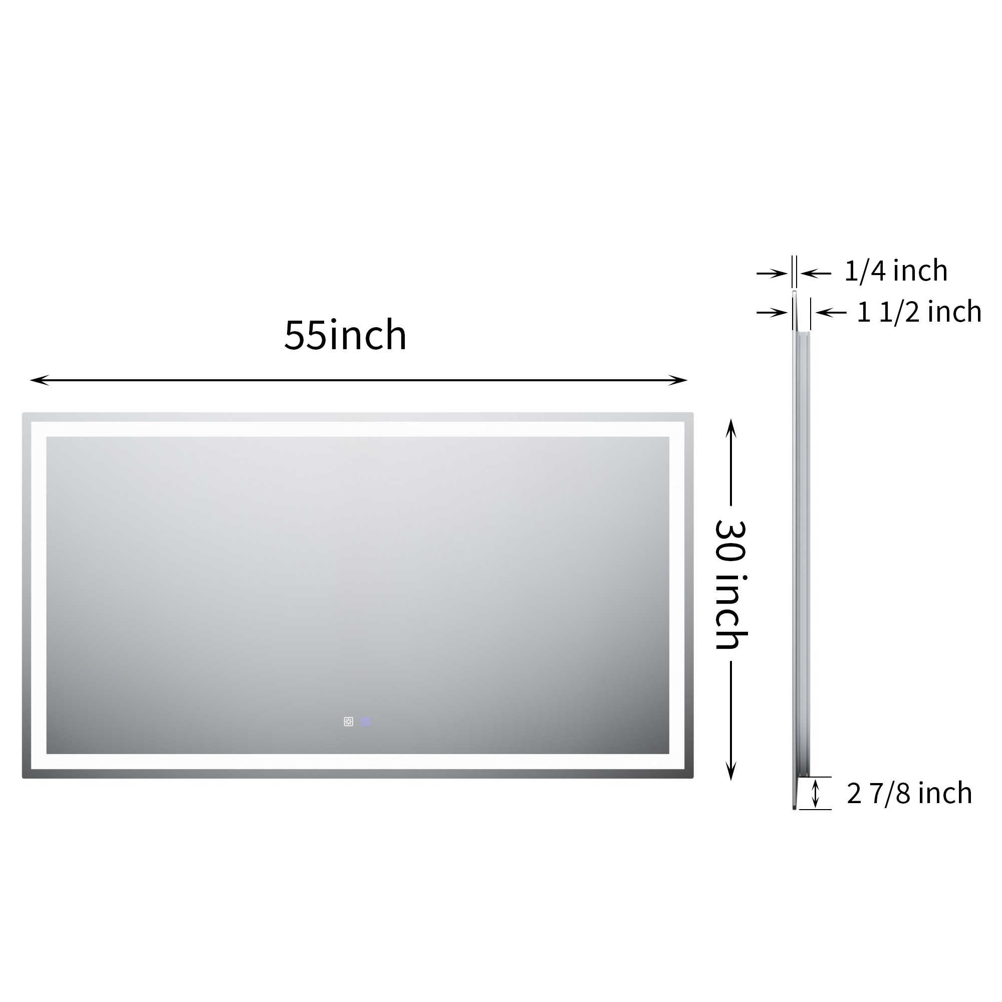 ExBrite DHBM2836BG Framed-Bath-Mirrors - View #3