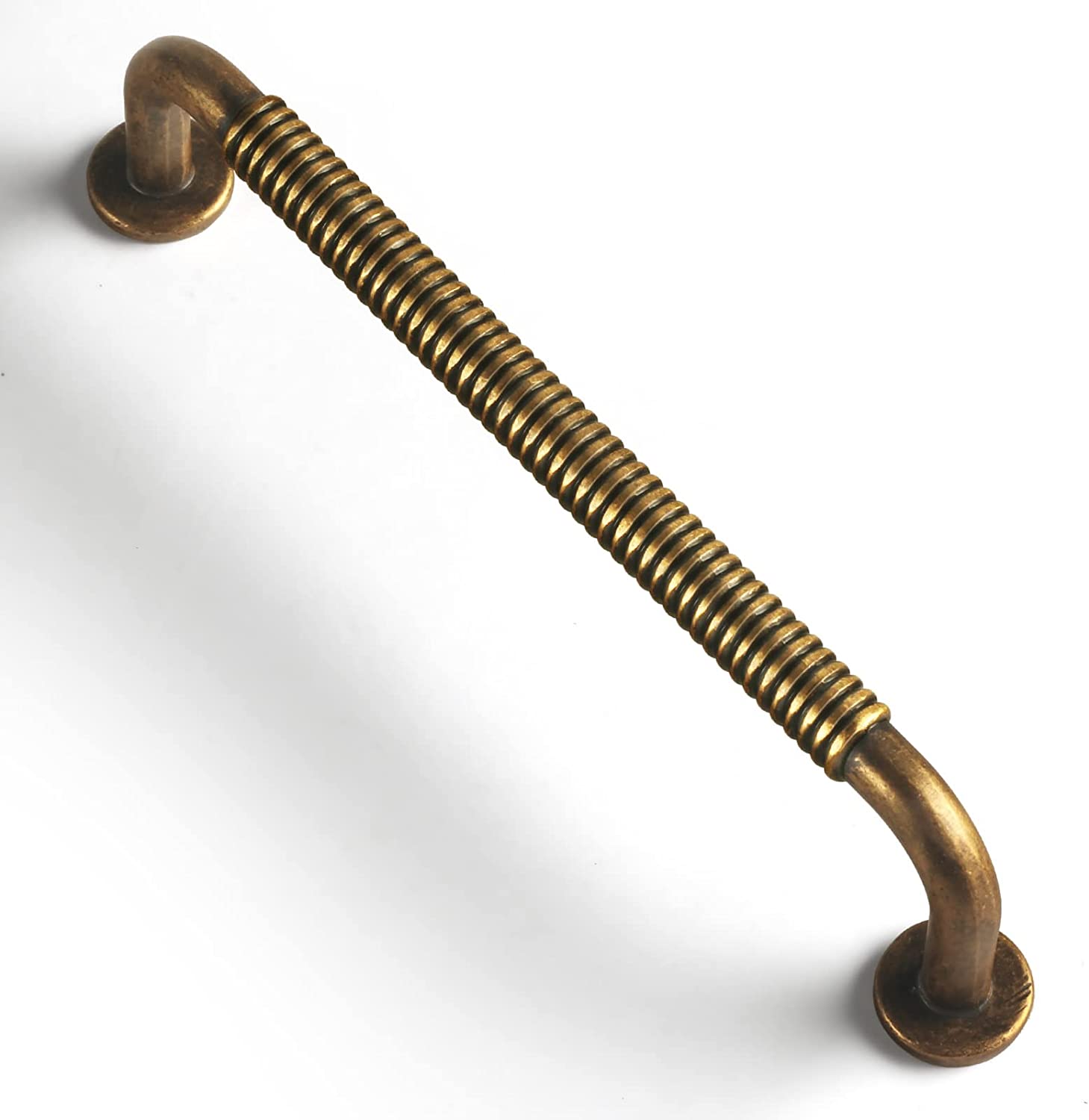 Miaokesen 2205GT-128 5-1/16-in , 128mm Center to Center Antique Brass Arch Handle Drawer Pulls 6 -Pack
