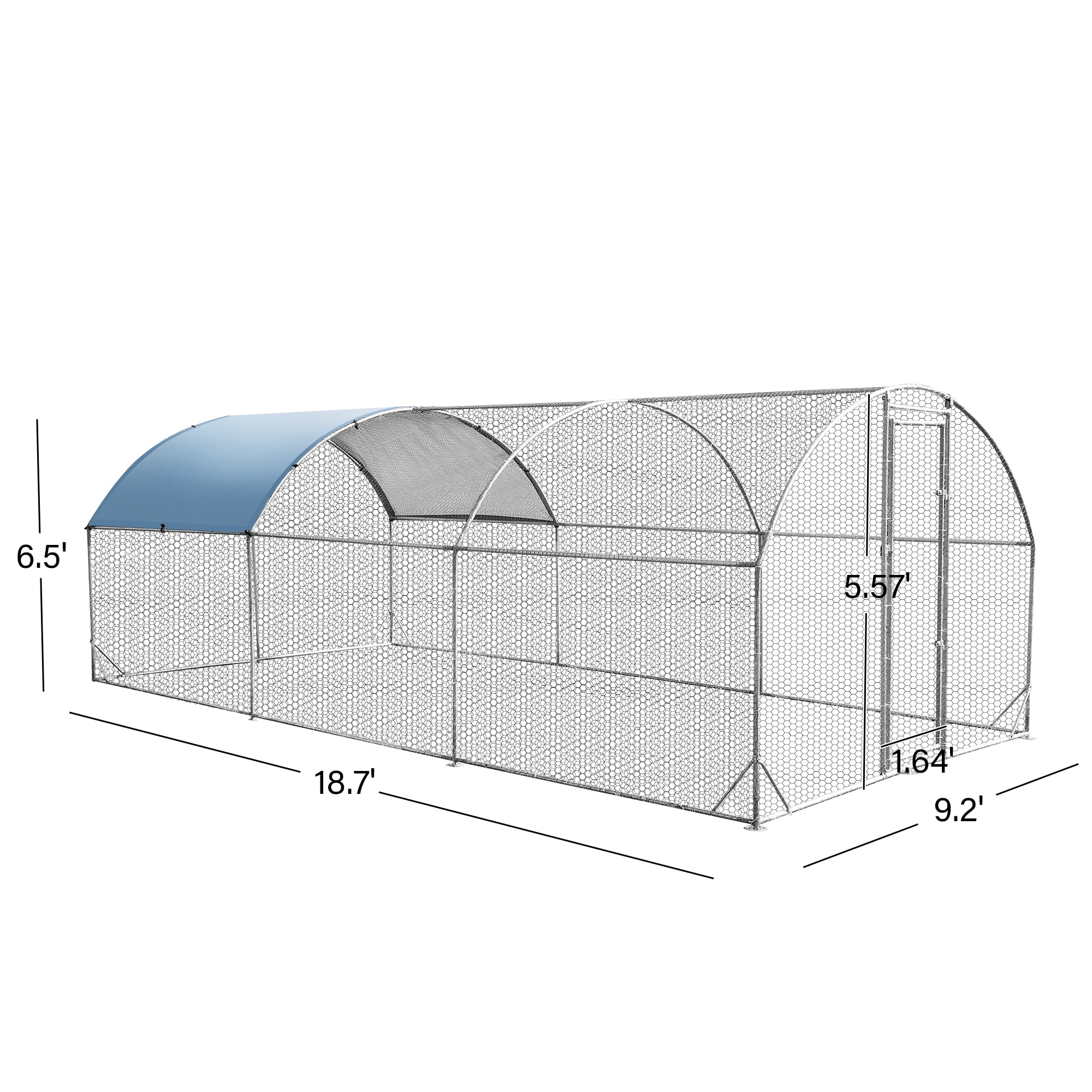 Kahomvis ODP-QPW1-500 Silver Metal Chicken coop