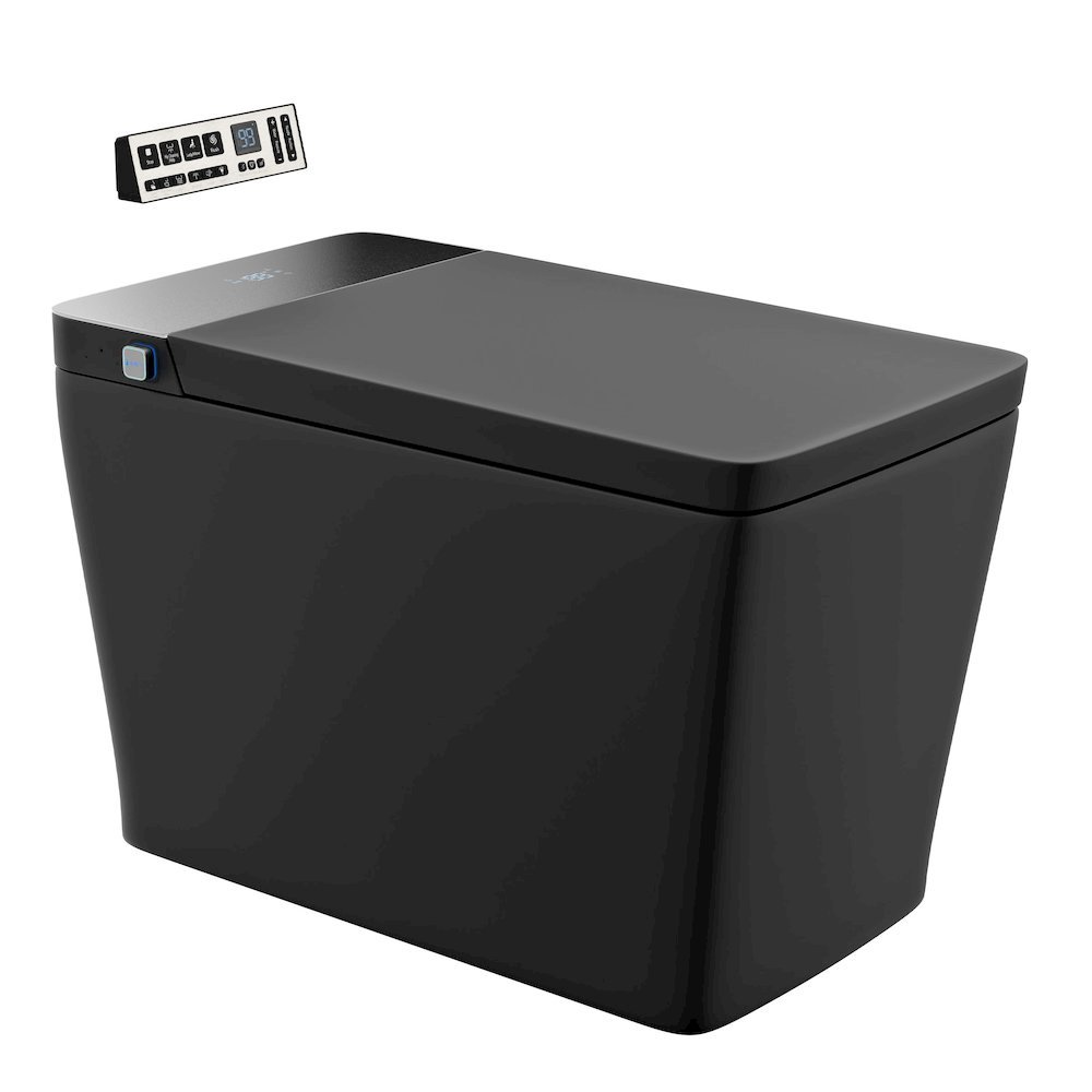 Swiss Madison - Smart Toilet 1.28 GPF Matte Black Heated Bidet Air Drying Night Light