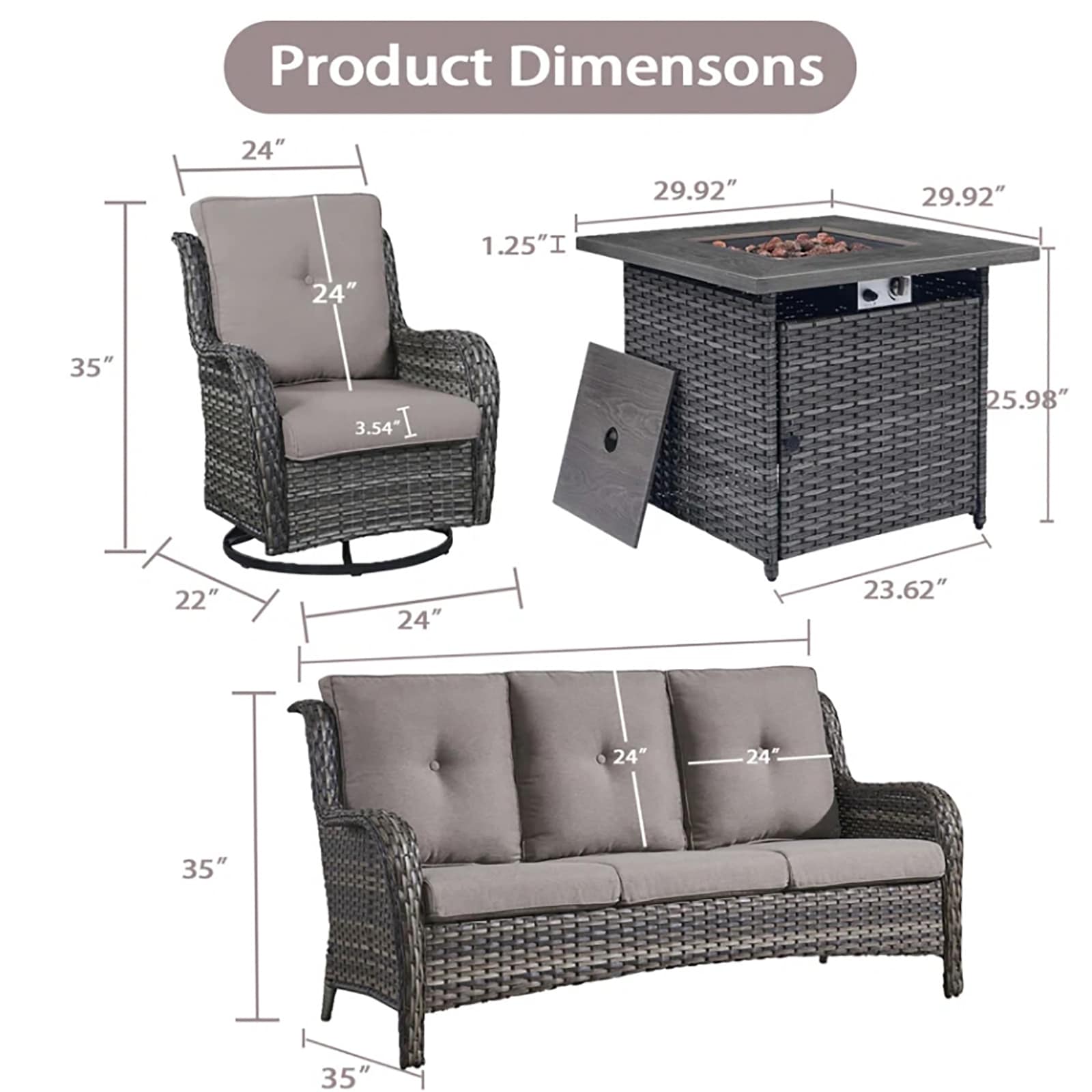 Rilyson FS015024099-2 Patio-Conversation-Sets - View #3