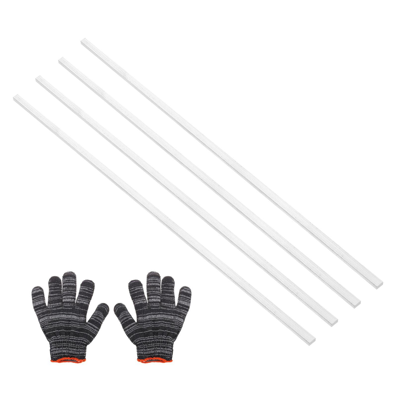 Unique Bargains - Square Aluminum Flat Bar 0.12in Thickness 0.5in Width 16in Length Square 6061 A...