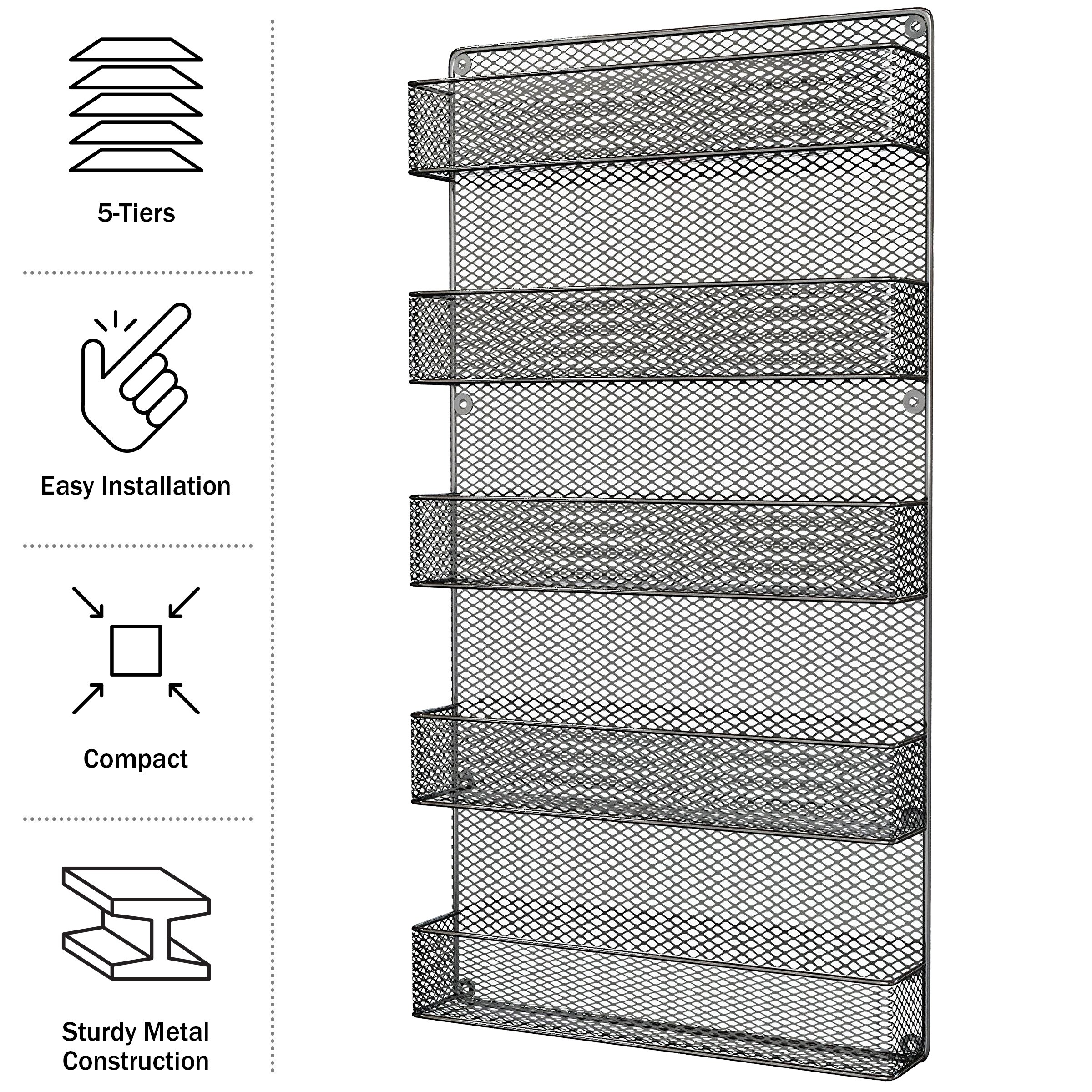 Hastings Home Cabinet Organizers 1-in W x 1.5-in H 1-Tier Cabinet-mount  Plastic Spice Rack in the Cabinet Organizers department at