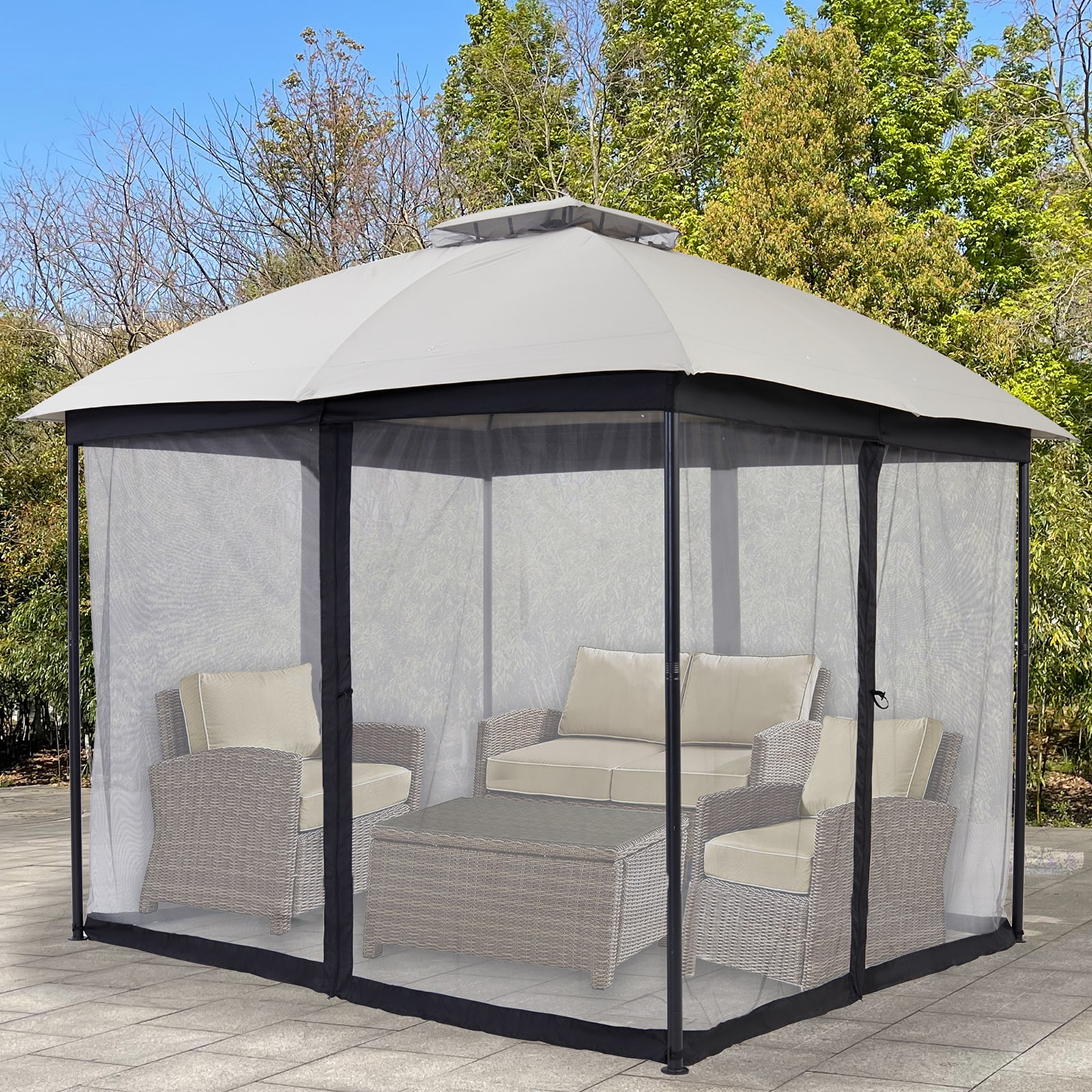 StarEcho GAZ007G Wood-Resin-Gazebos - View #2