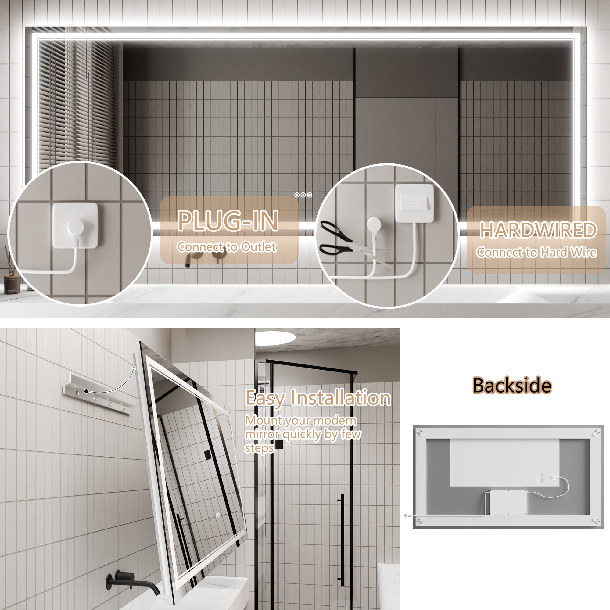 WELLFOR EXM-7236CJFL Framed-Bath-Mirrors - View #10