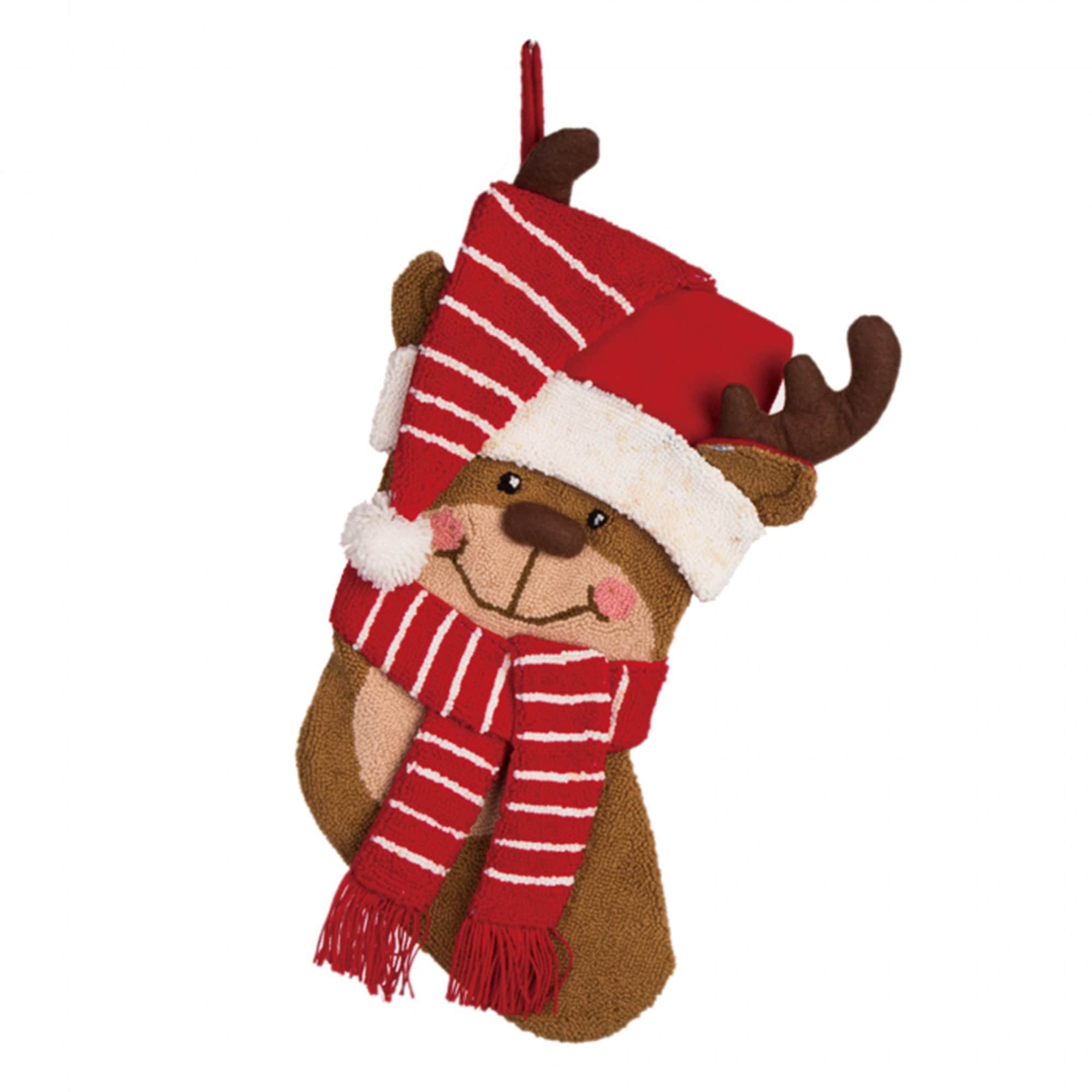 Glitzhome GH1113000116 19-in Multiple Colors Christmas Stocking