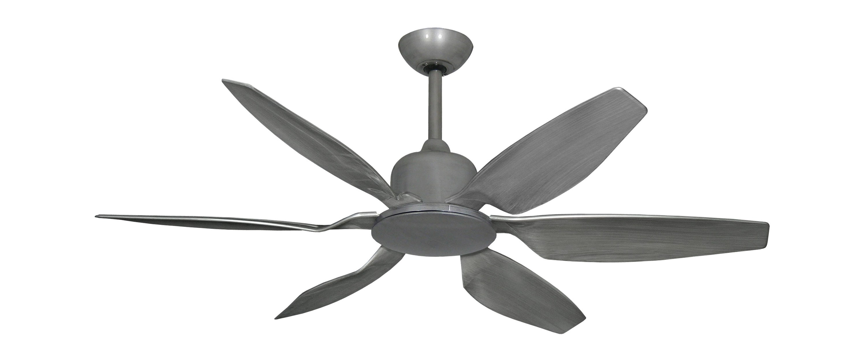 TroposAir 88257+88264 Titan 52-in Outdoor Smart Brushed Nickel with Brushed Nickel Blades Ceiling Fan Light Kit Compatible - Remote Included ( 6 -Blade )