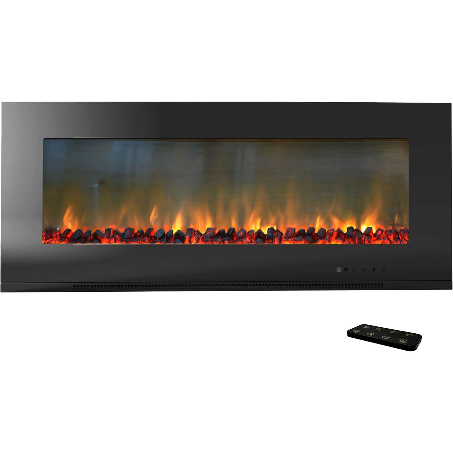 Cambridge 56-in W Black Fan-forced Electric Fireplace CAM56WMEF-2BLK Sansujyuku sansujyuku.com