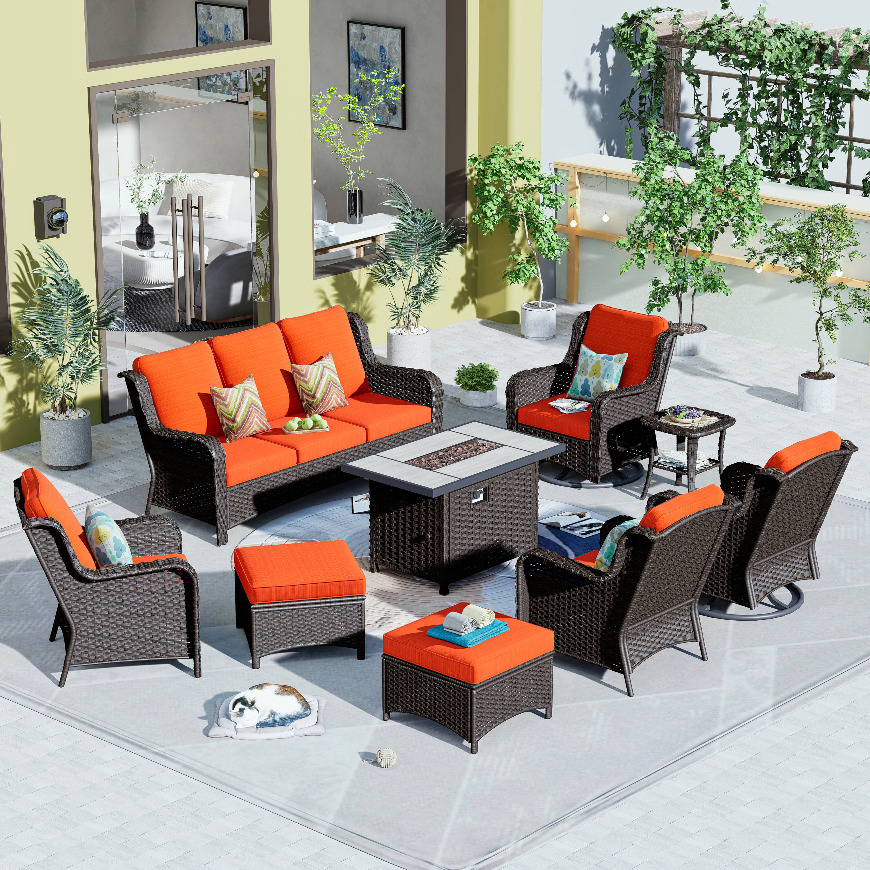 Pouuin SRFPNTC809 Patio-Conversation-Sets - View #3
