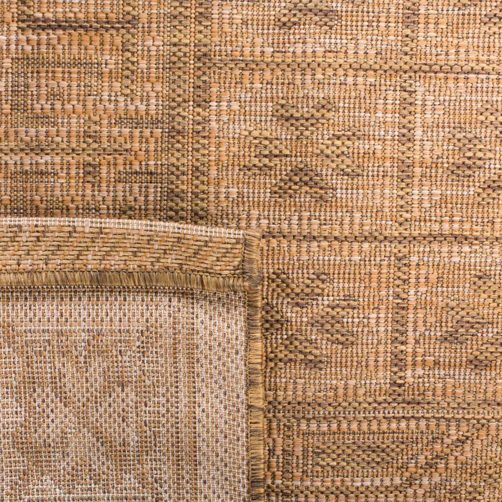 Gold and Natural Flat Woven Synthetic Area Rug, 8' x 11'