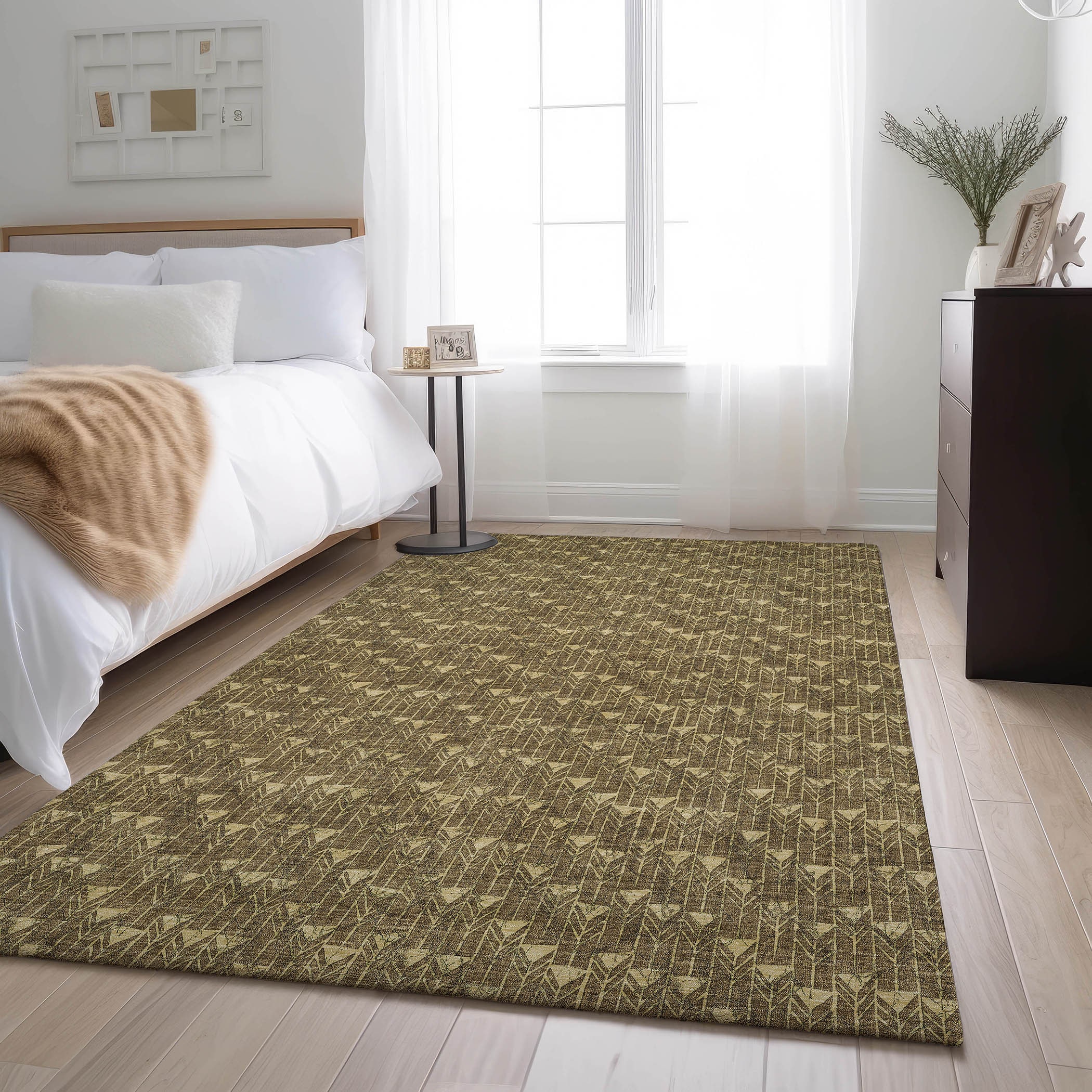 Addison Rugs AMF550GY20X30 Mayfield AMF550GY 2 x 3 (ft) Loomed Polyester Gray Rectangular Indoor Geometric Machine washable Area rug