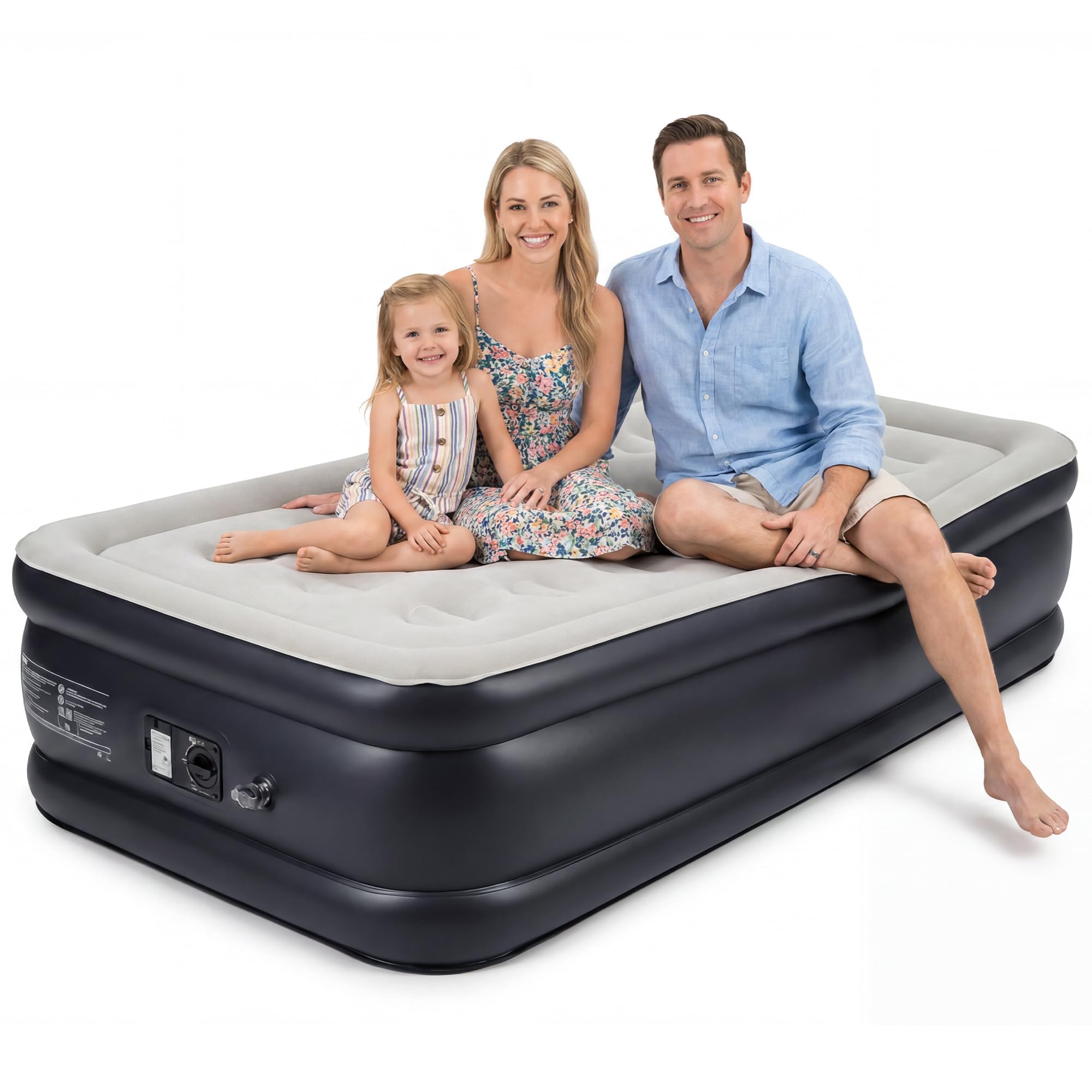 GarveeLife - 18 inch High Twin Air Mattress with Built in Electric Pump Fast Inflate Deflate Floc...