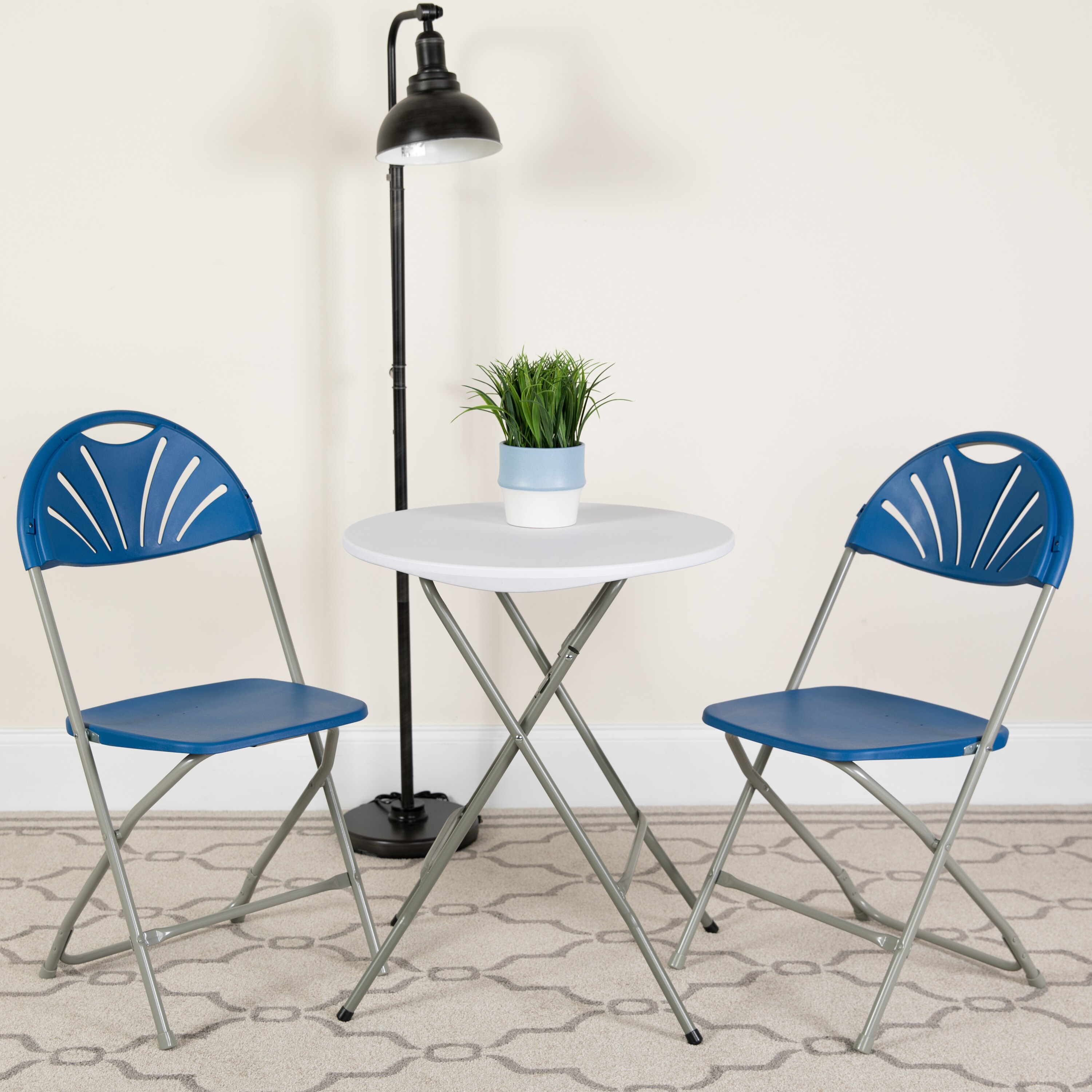 Flash Furniture   Blue Folding Chair and Table Collection