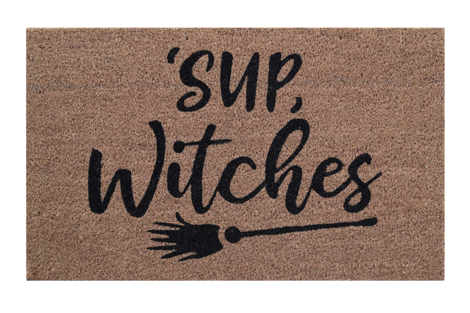 Haunted Living 2-ft x 3-ft Black Rectangular Outdoor Novelty Door Mat in  the Mats department at