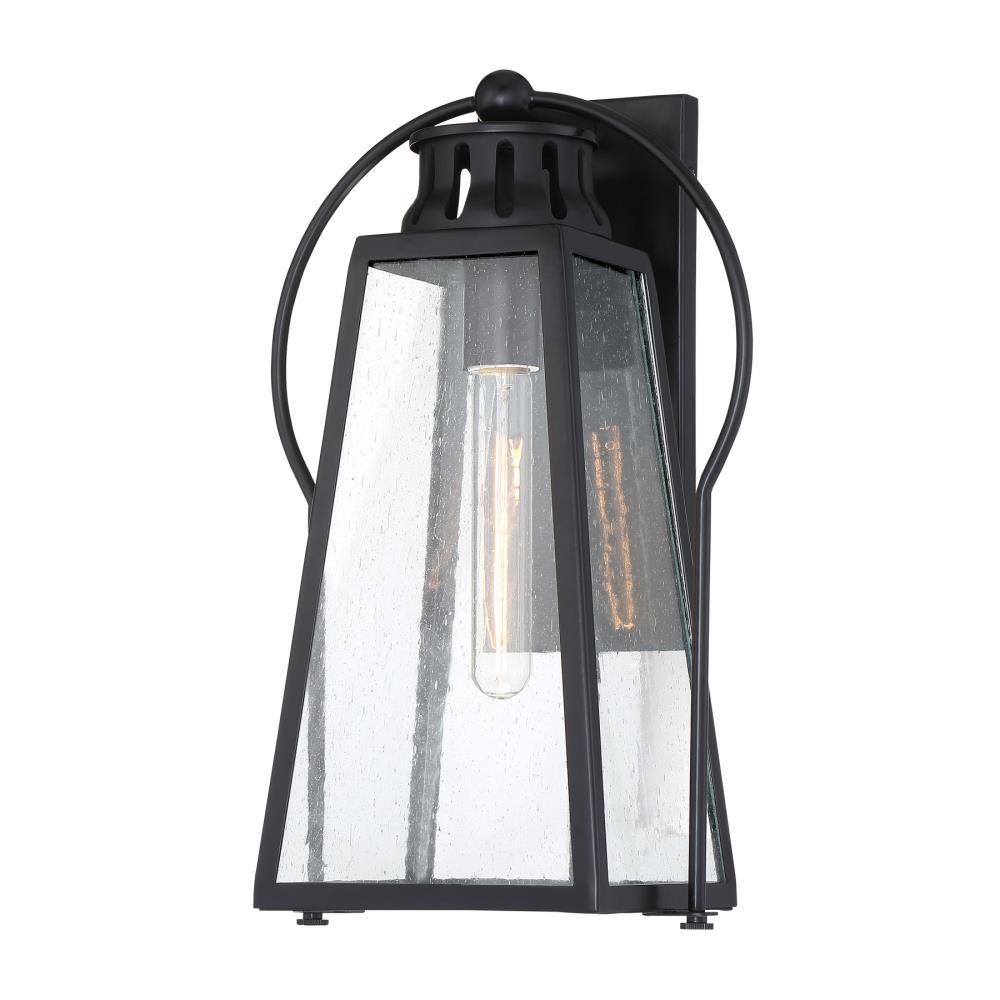 Minka Lavery 72702-66A Halder Bridge 1 -Light 14.5-in H Matte Black Hardwired Outdoor Wall Light
