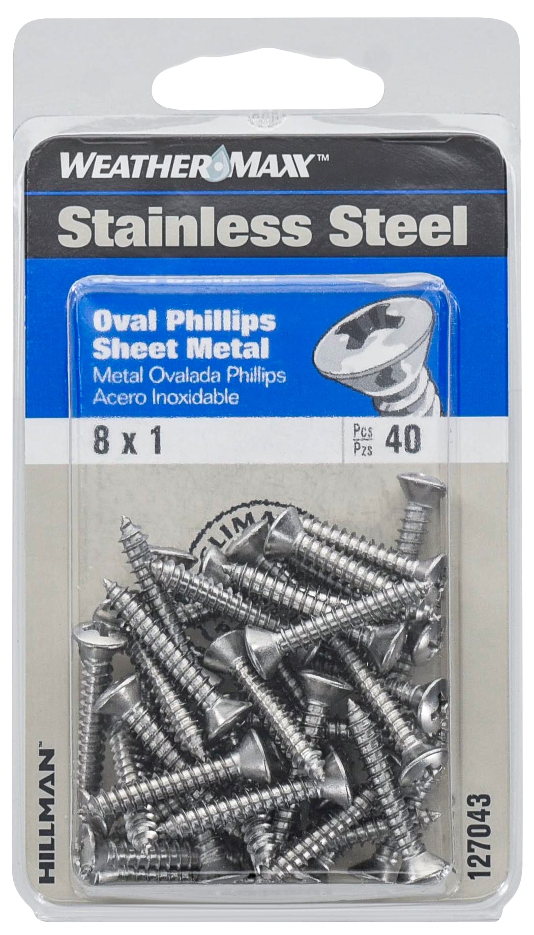 Hillman #8 X 1-in Phillips-Drive Standard Sheet Metal Screws (40-Count ...