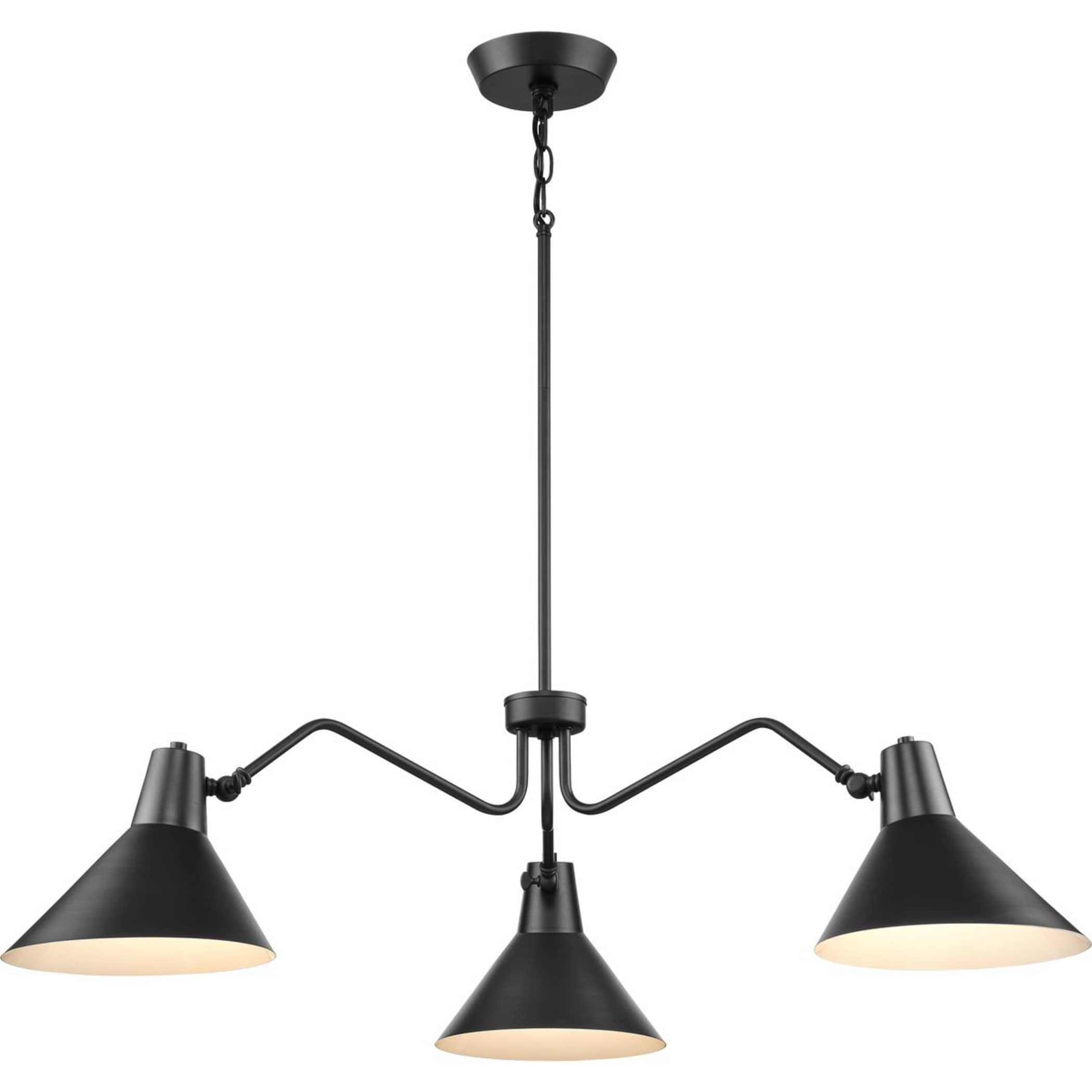 Trimble Matte Black Mid-Century Modern Chandelier