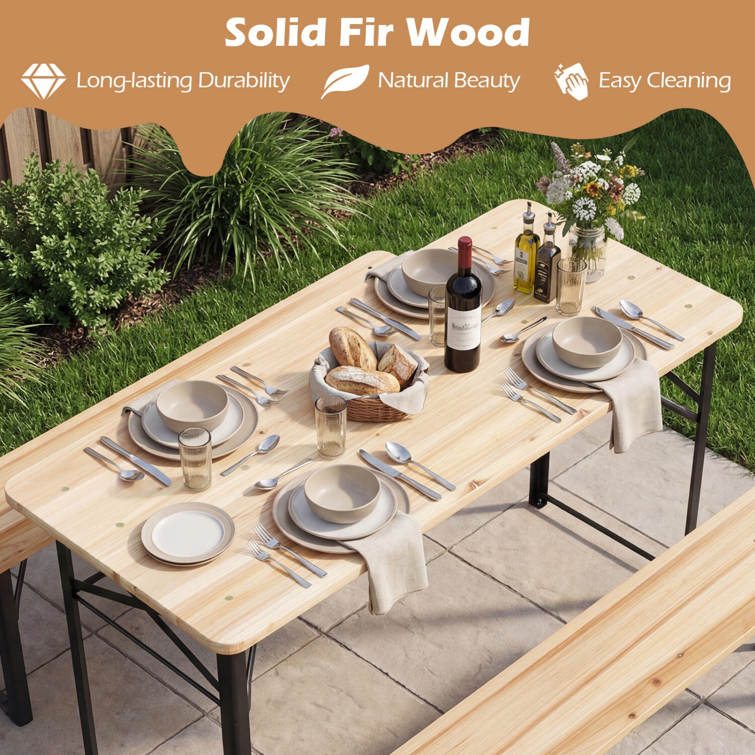 Slickblue D-CO-KD76131PN Picnic-Tables - View #3