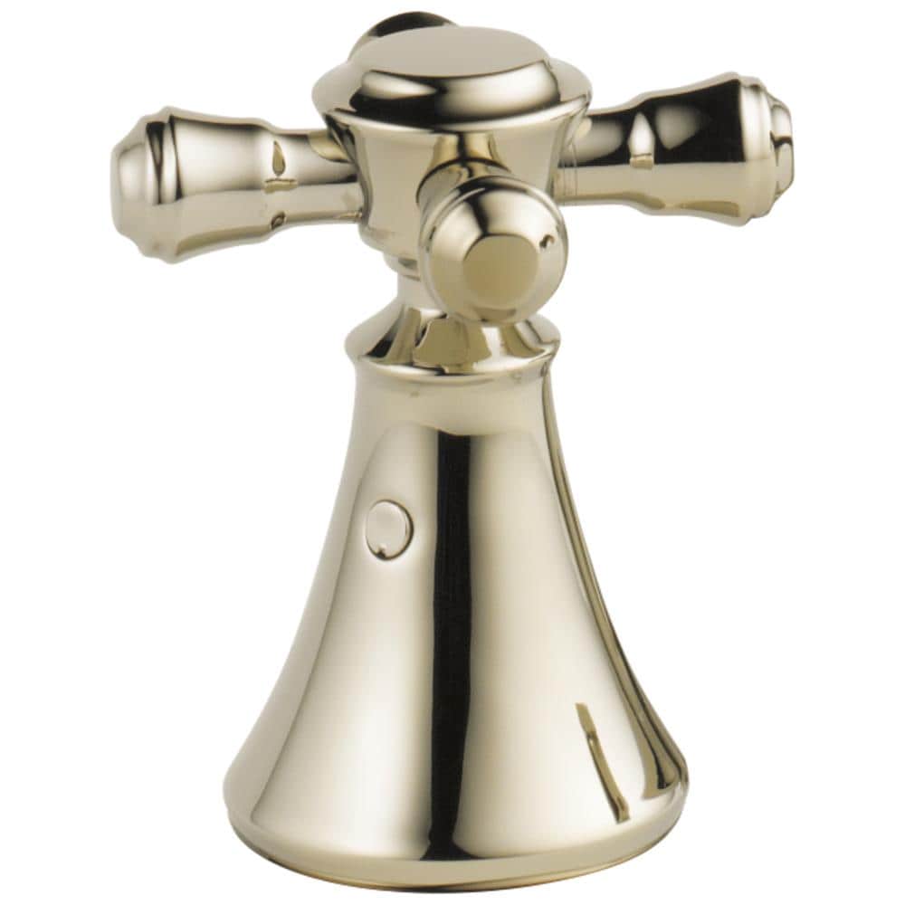 Delta H295PN Polished Nickel 2 -Handle Cross Bathroom Sink Faucet Handle 2 -Pack