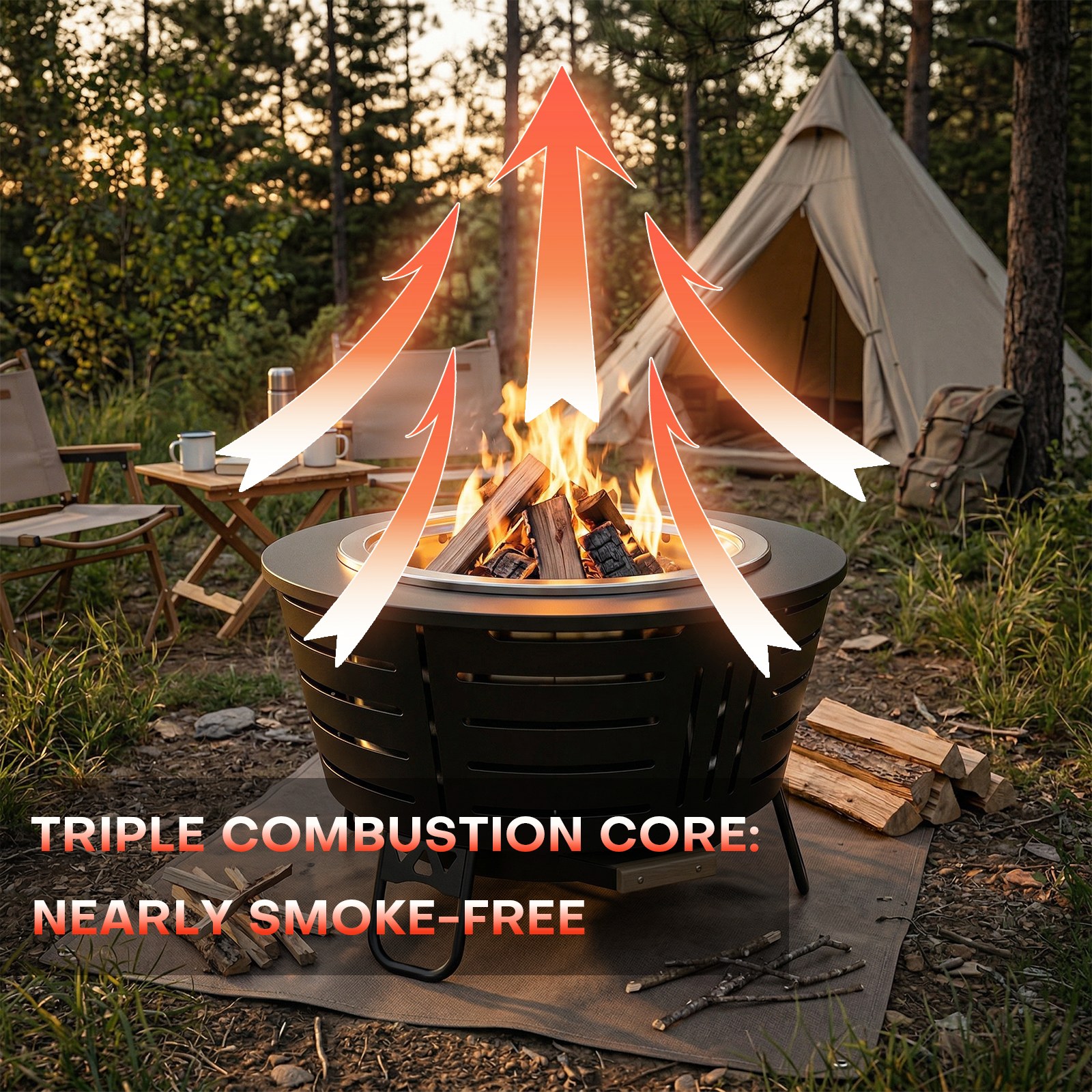 BGO wood plate &trayセットbonfire gooutside BGO wood plate &tray