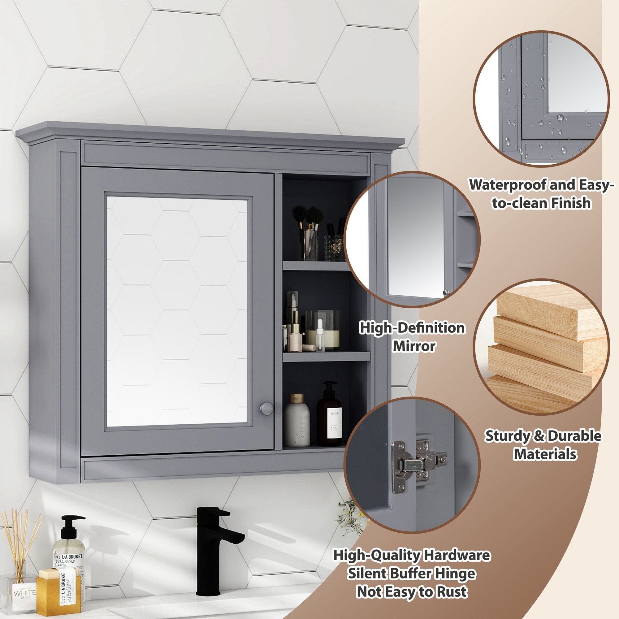 ToolCat BZ-2-119-JYG Bathroom-Medicine-Cabinets - View #4