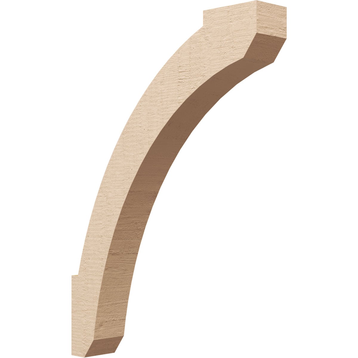 Ekena Millwork BRCUR03X18X24LFTRCPR 3-in x 24-in x 18-in Primed Urethane Lafayette Rough Cedar TimberThane Knee Brace