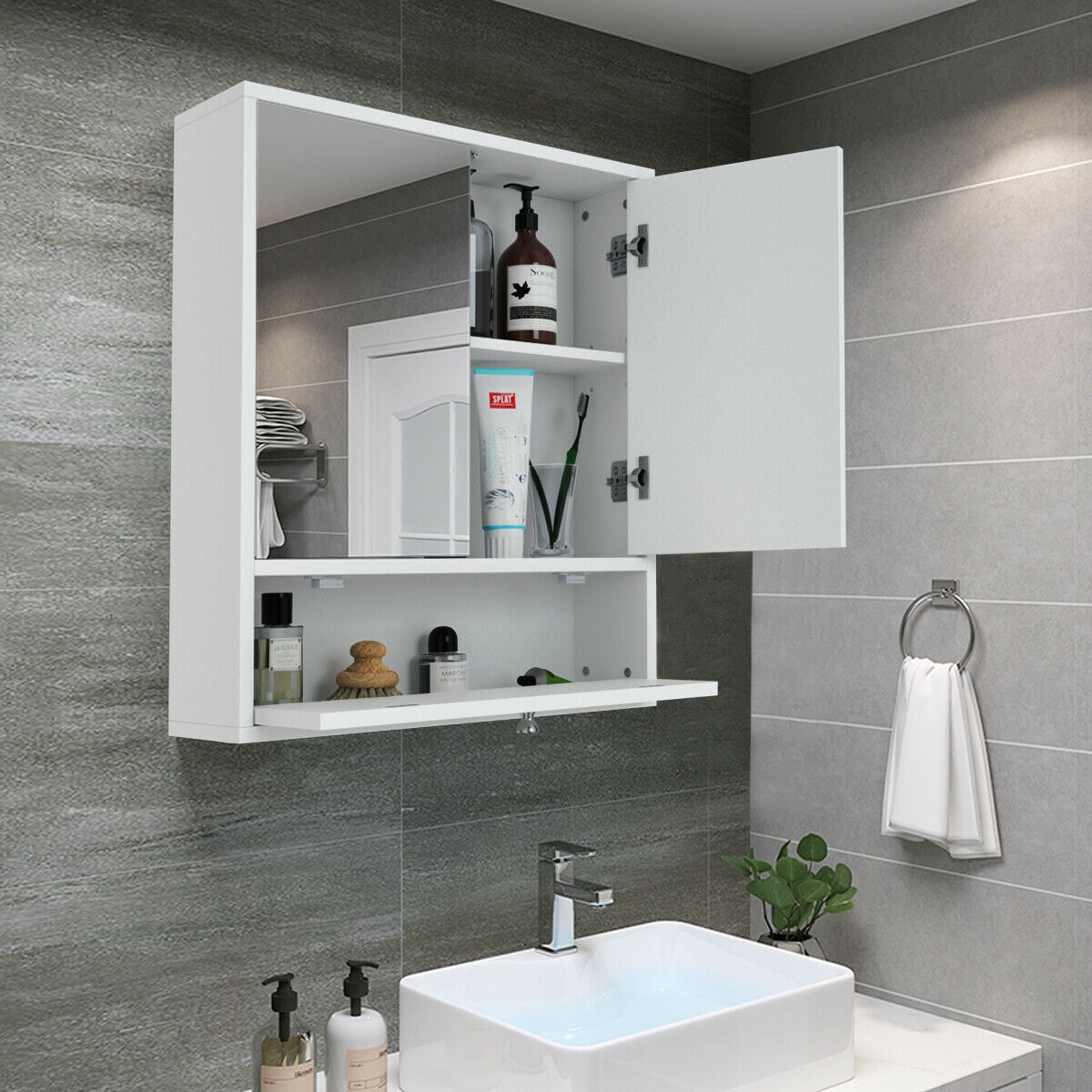 WELLFOR OUG67282GD Bathroom-Medicine-Cabinets - View #2