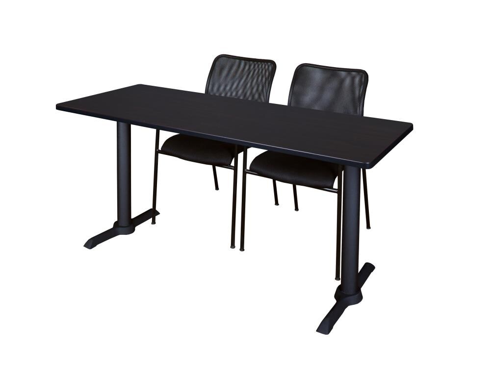 Regency MTRCT6624MW75BK Training Brown 4-Person Training Table (66-in W x 29-in H)
