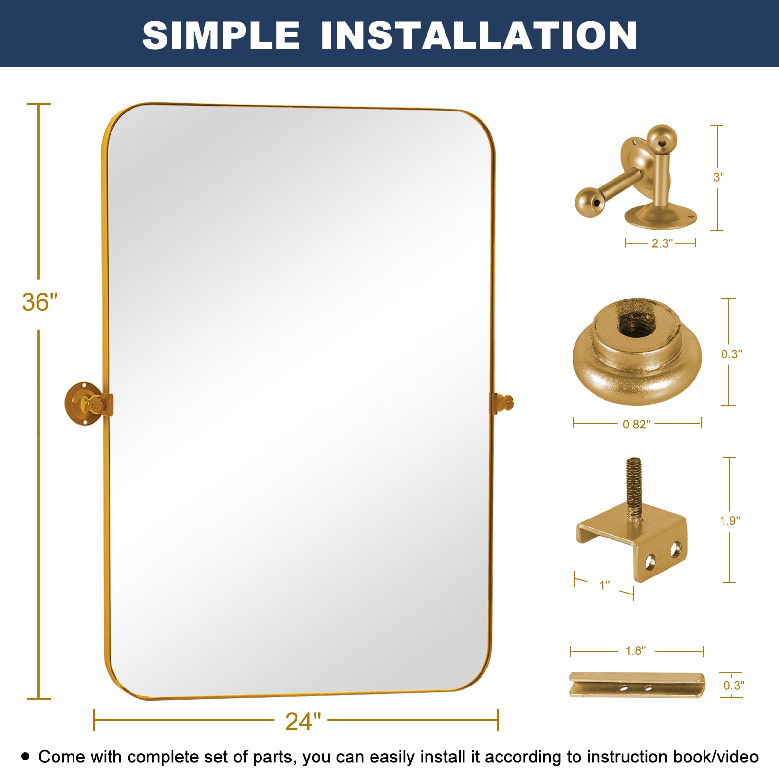 Dovelina LS-A-MR05072 Framed-Bath-Mirrors - View #5