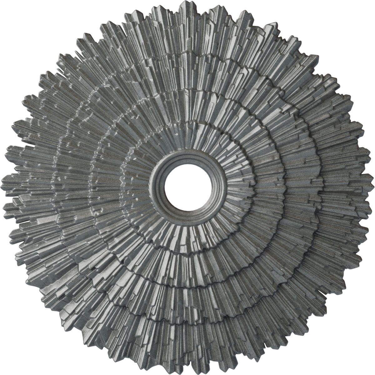 Ekena Millwork CM24ENPLS Eryn 24.75-in W x 24.75-in L Painted Platinum Polyurethane Whole Ceiling Medallion