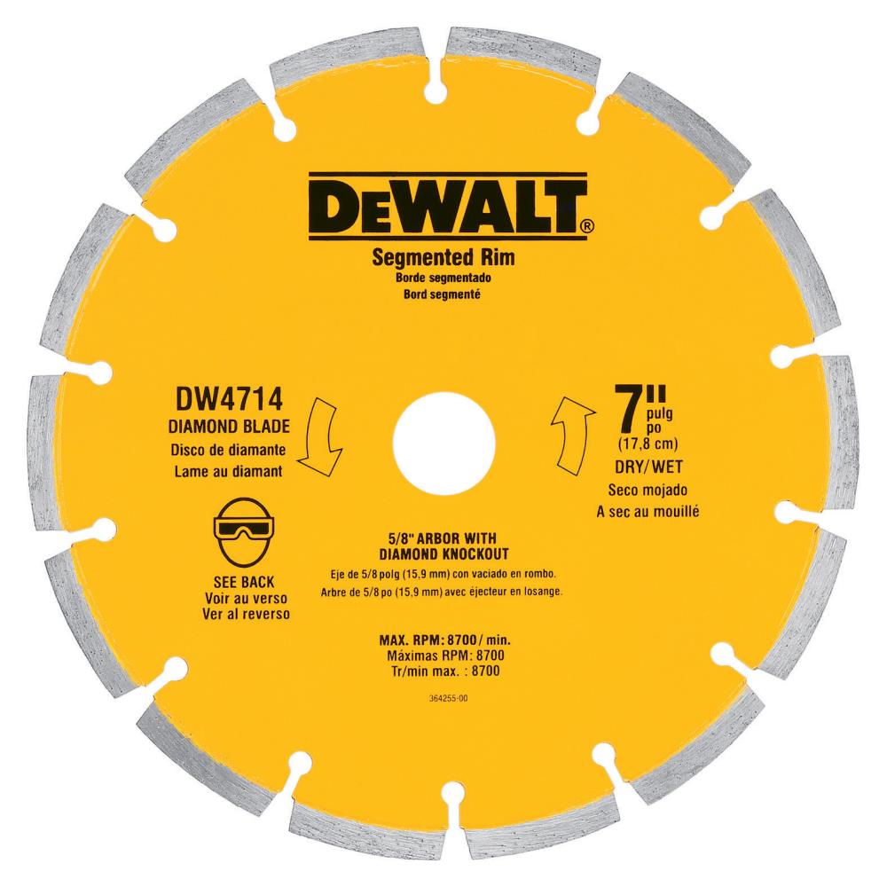 DEWALT DW4714 7-in Diamond Cut-off wheel