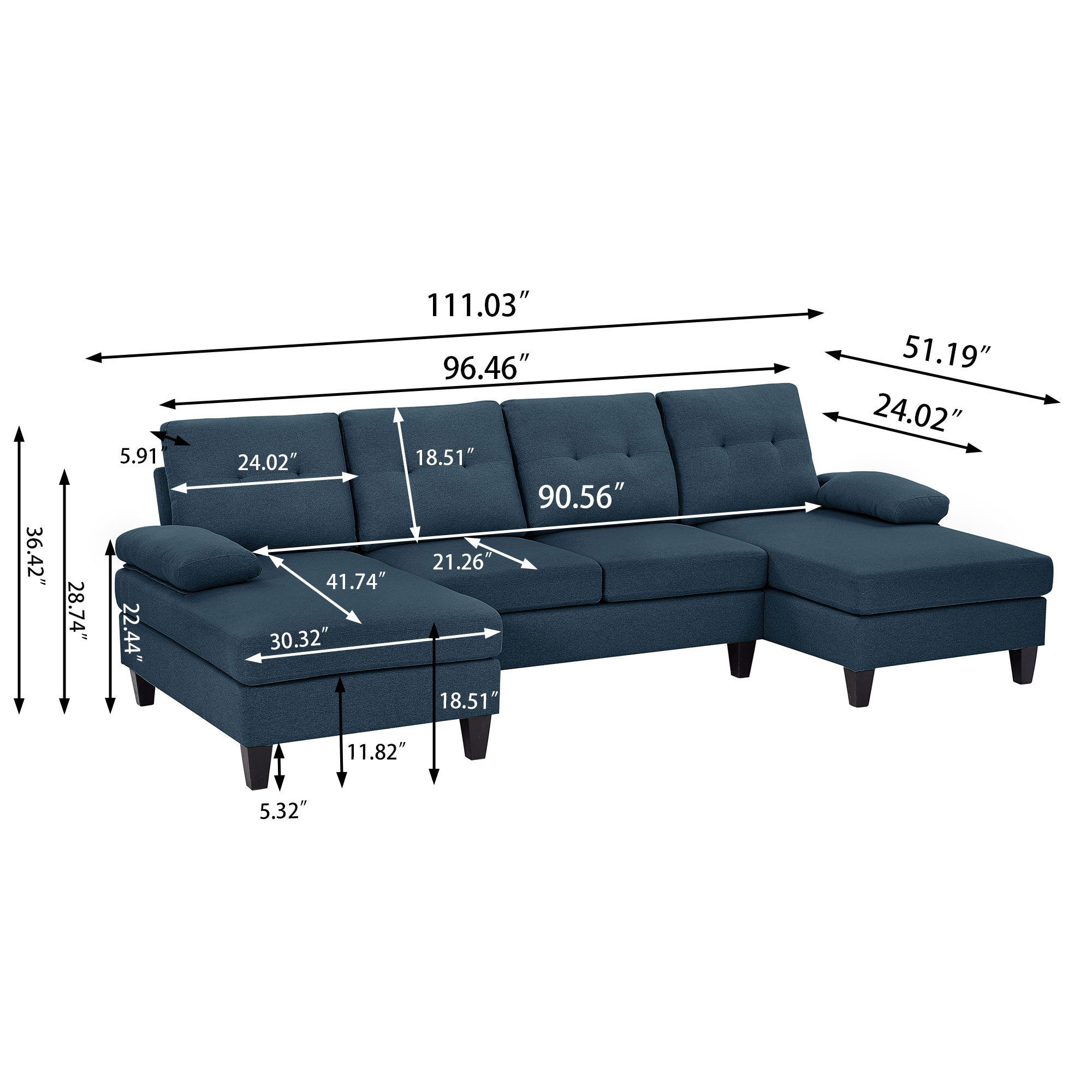 Jarenie YMX30BL Sofas-Loveseats - View #4