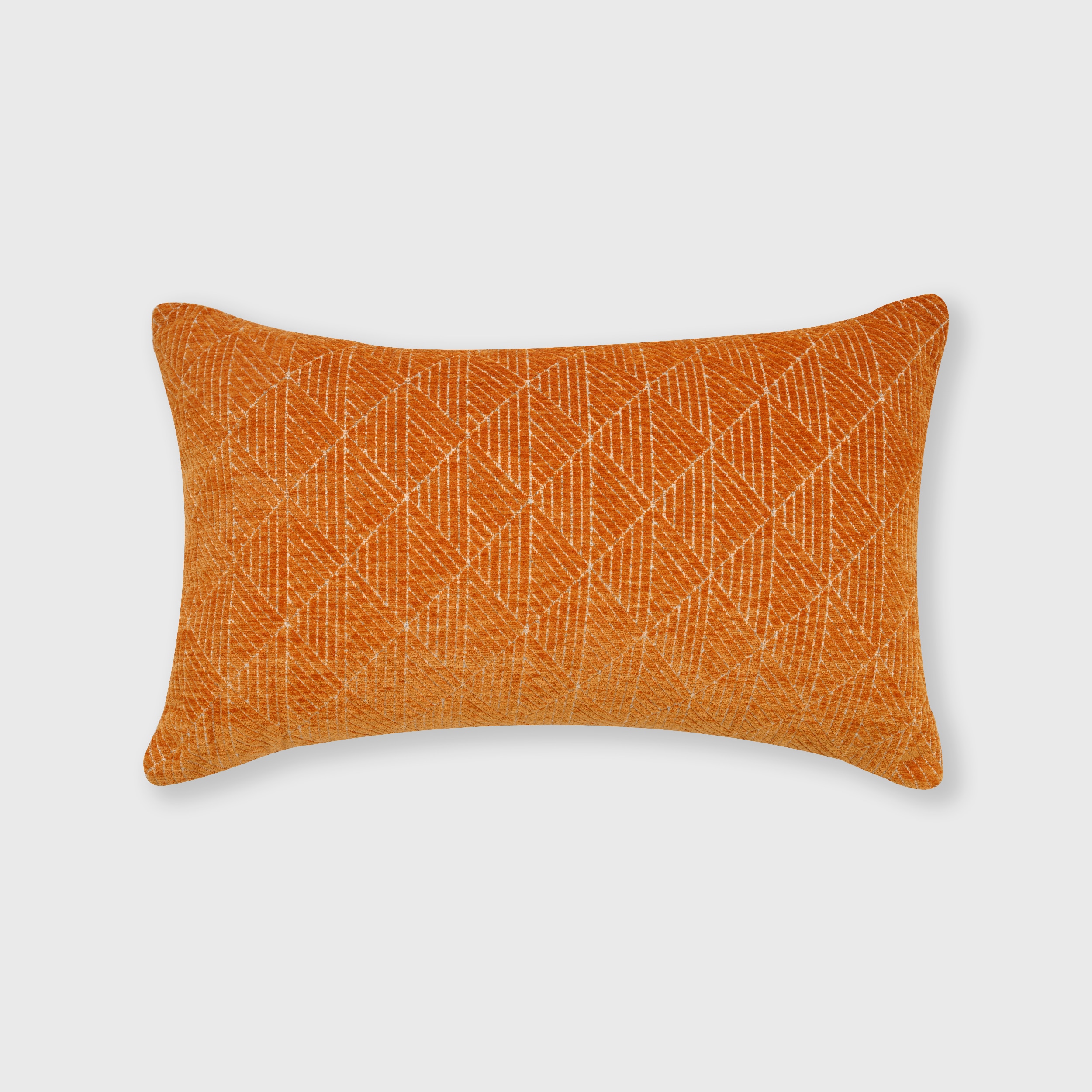 FRESHMINT 202004C26 Geometric Chenille 14-in x 24-in Bronze Orange Rectangular Indoor Decorative Pillow
