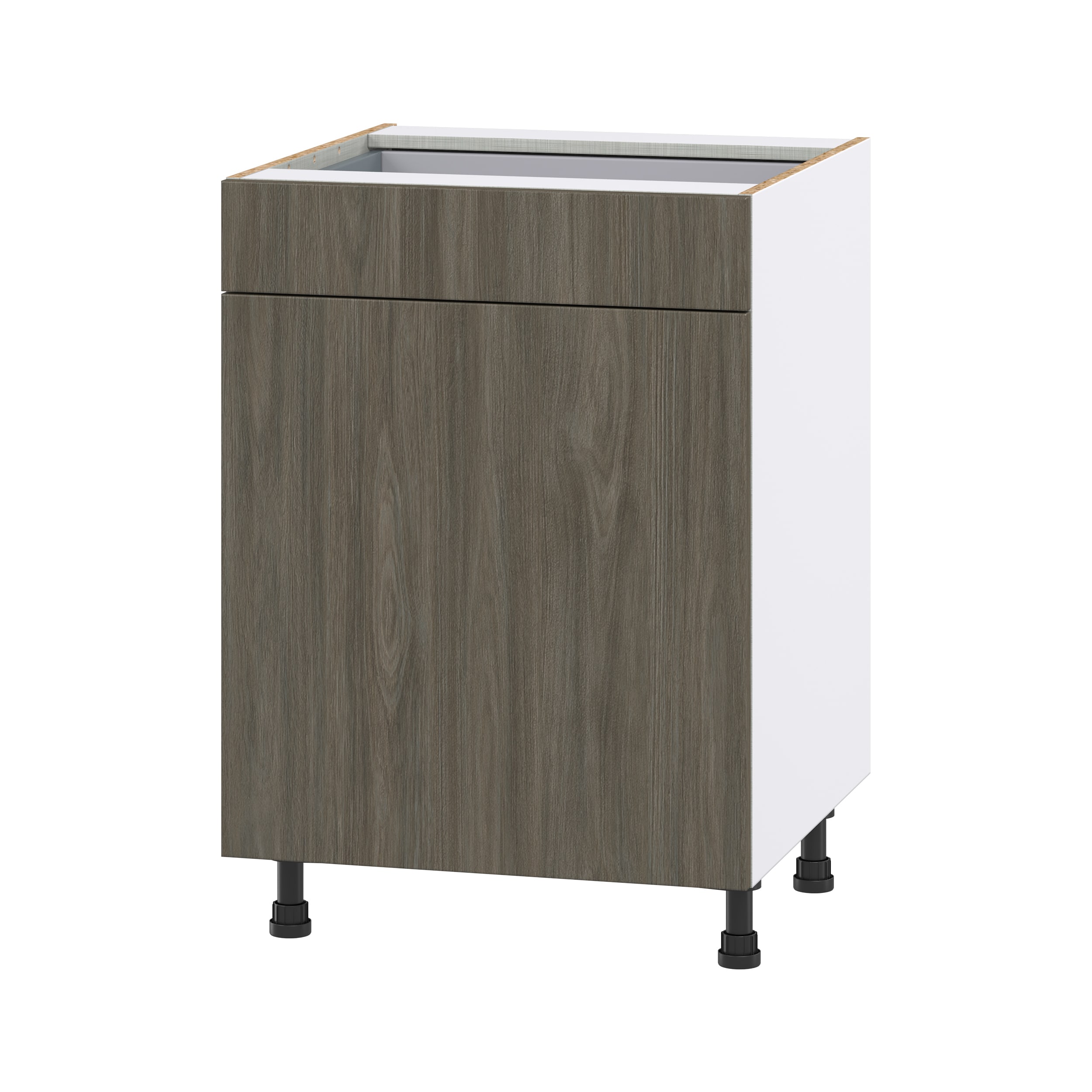 Hugo&Borg Savane 24-in W x 34.5-in H x 25-in D Textmel 1-Drawer Base Fully Assembled Cabinet (Flat Panel Slab Style)