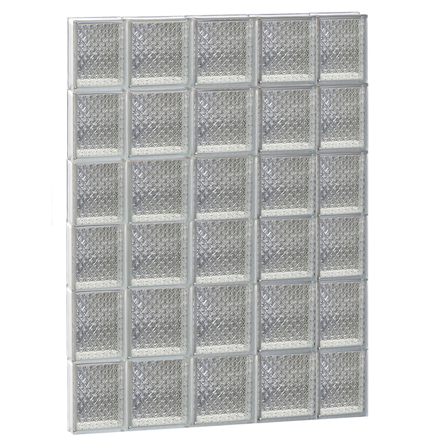 REDI2SET S3648DP Diamond Glass 34-3/4-in x 46-1/2-in Frameless Replacement Glass Block Window