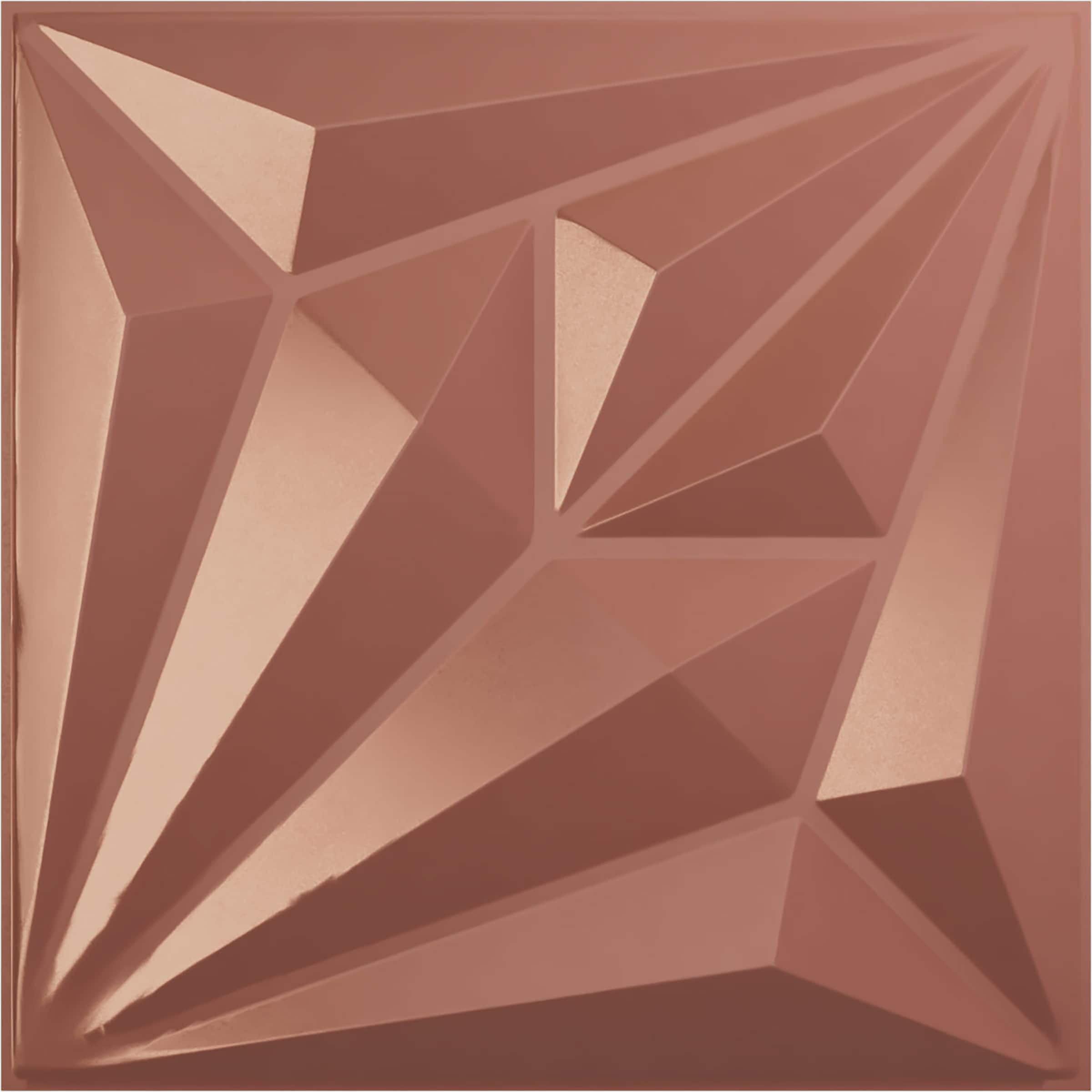 Ekena Millwork WP20X20DMFCP-CASE-12 19-5/8-in x 19-5/8-in Embossed Universal Pearl Metallic Champagne Pink PVC Wall Panel 12 -Pack