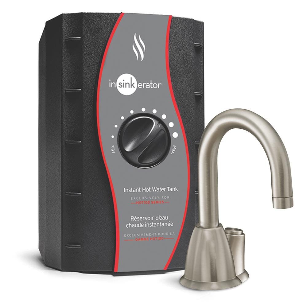InSinkErator Invite Satin Nickel Deck-mount Instant Hot Water Dispenser  with Tank in the Water Dispensers department at