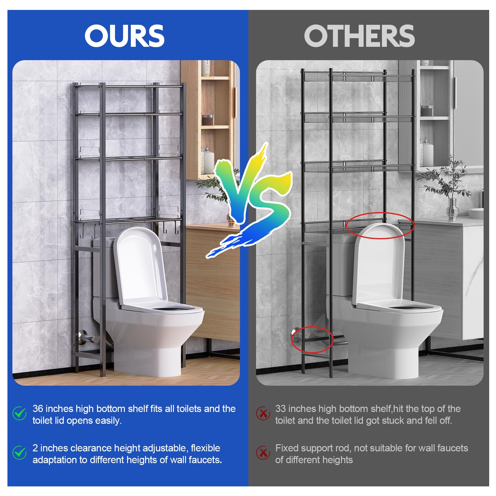 Misopily LMS1224B40 Bathroom-Shelves - View #4