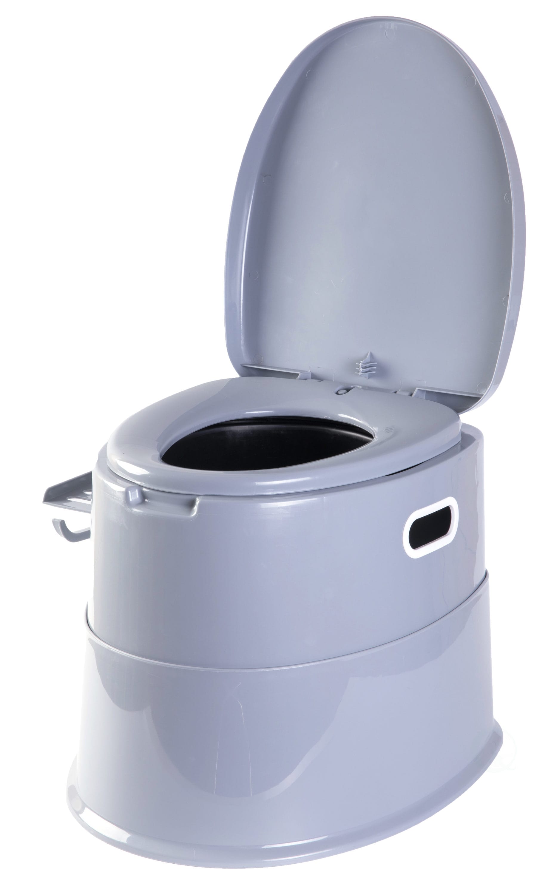 Playberg Gray Touchless Flush Portable Elongated Standard Height Waterless  Soft Close Toilet 1-GPF
