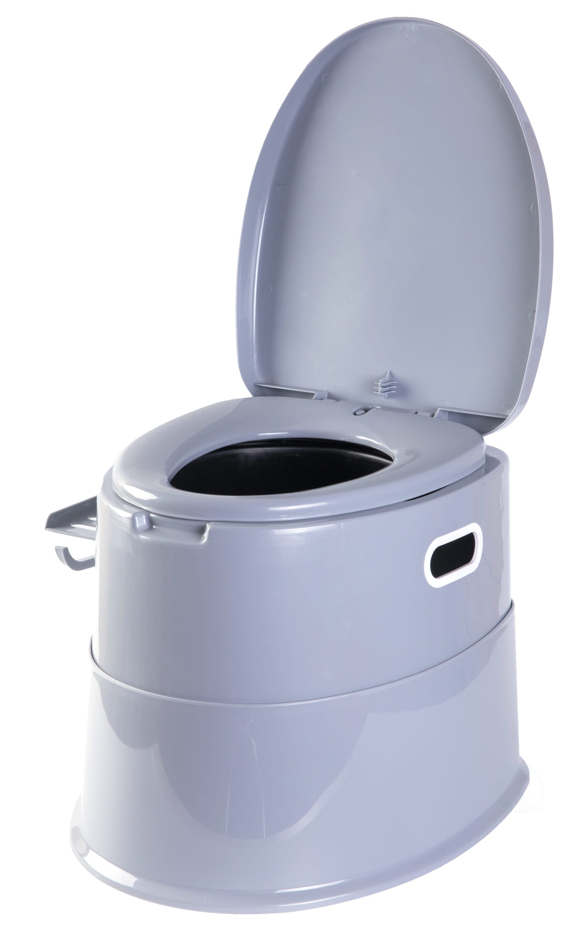 Playberg Gray Touchless Flush Elongated Standard height Soft Close Waterless Portable Toilet